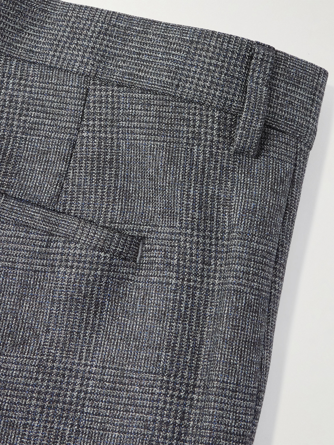 PAUL SMITH STRAIGHT-LEG PRINCE OF WALES CHECKED WOOL SUIT TROUSERS
