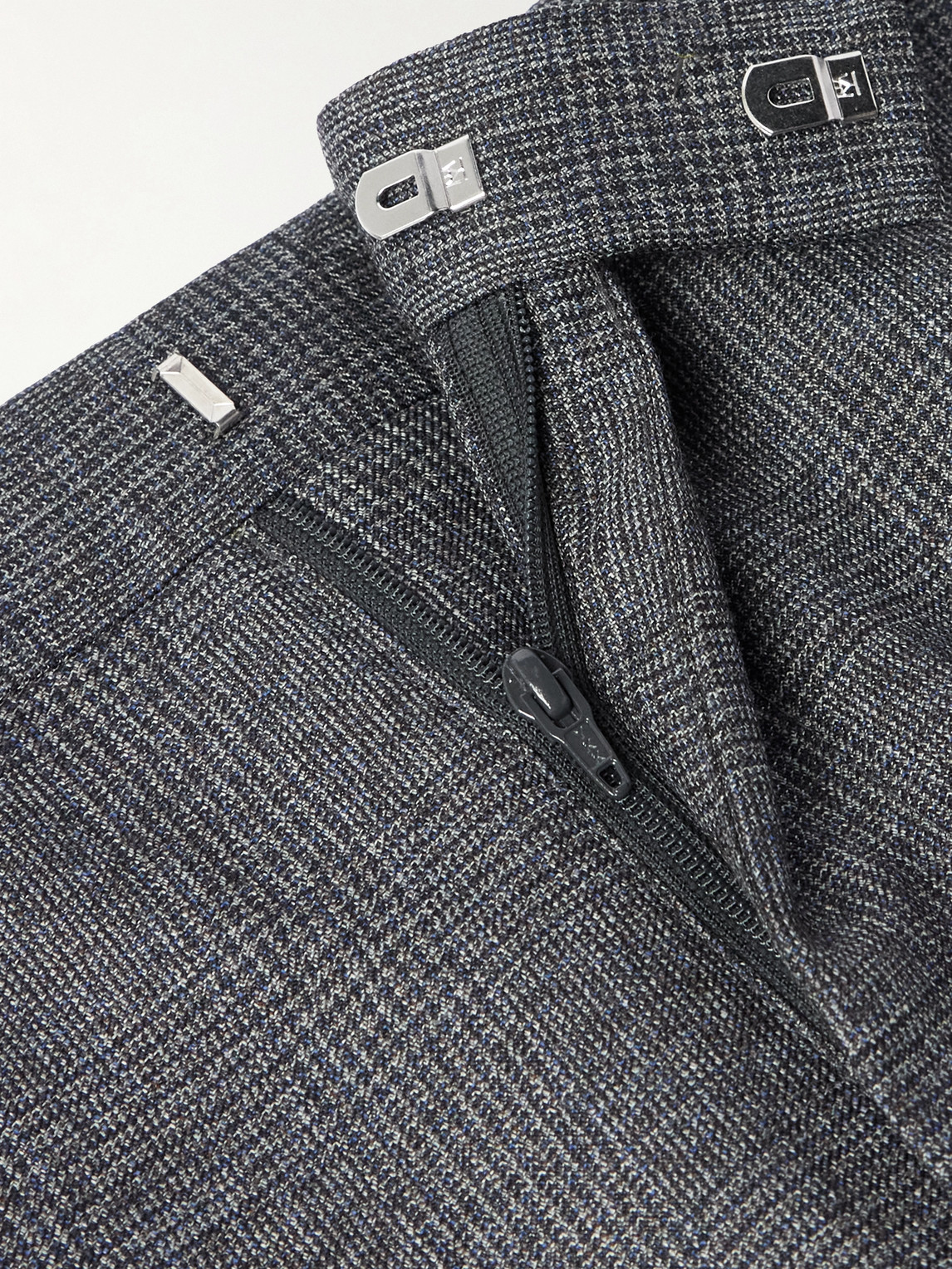PAUL SMITH STRAIGHT-LEG PRINCE OF WALES CHECKED WOOL SUIT TROUSERS
