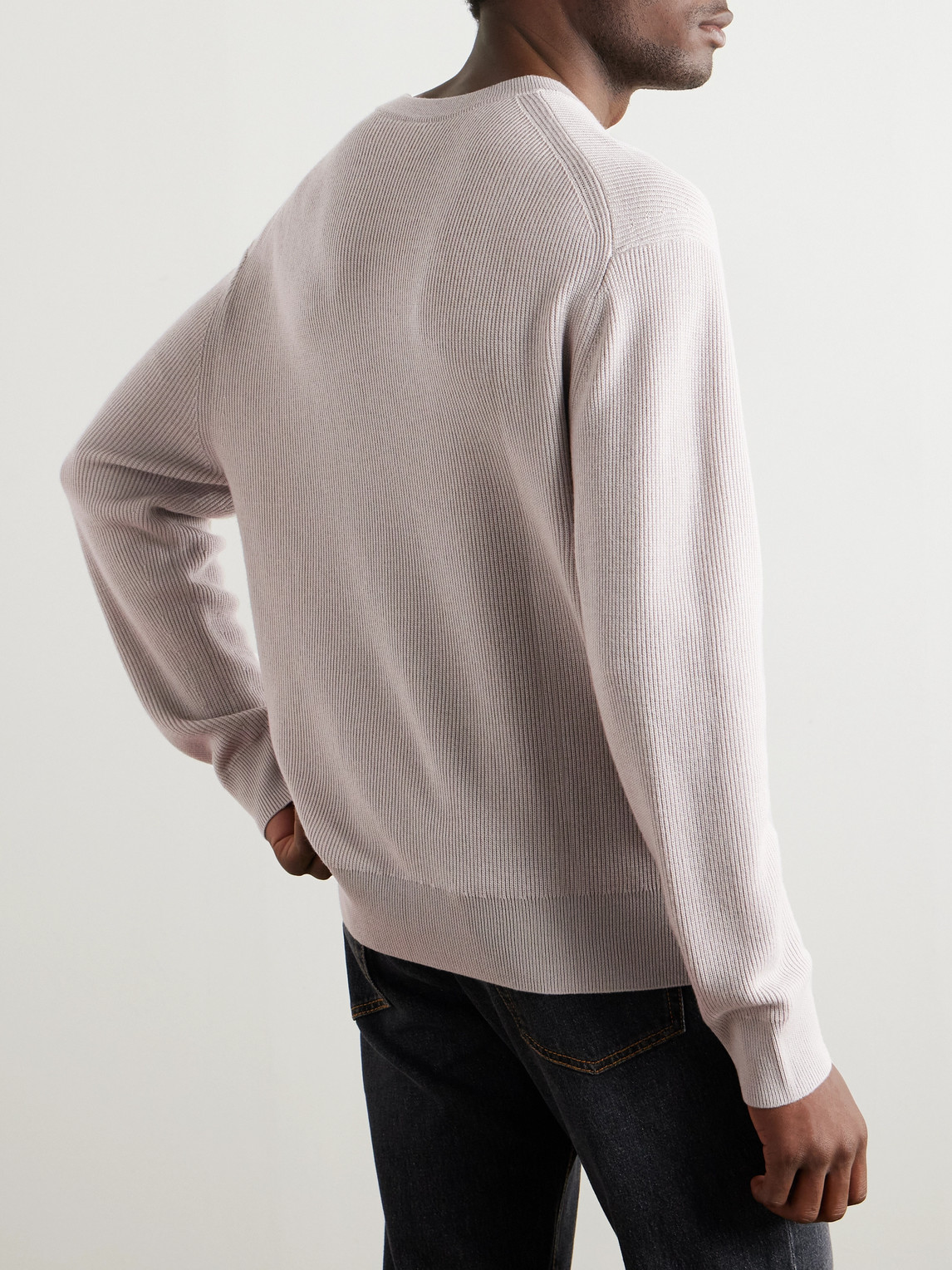 PAUL SMITH RIBBED MERINO WOOL SWEATER