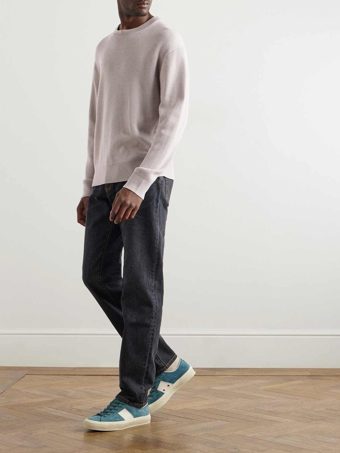 PAUL SMITH RIBBED MERINO WOOL SWEATER
