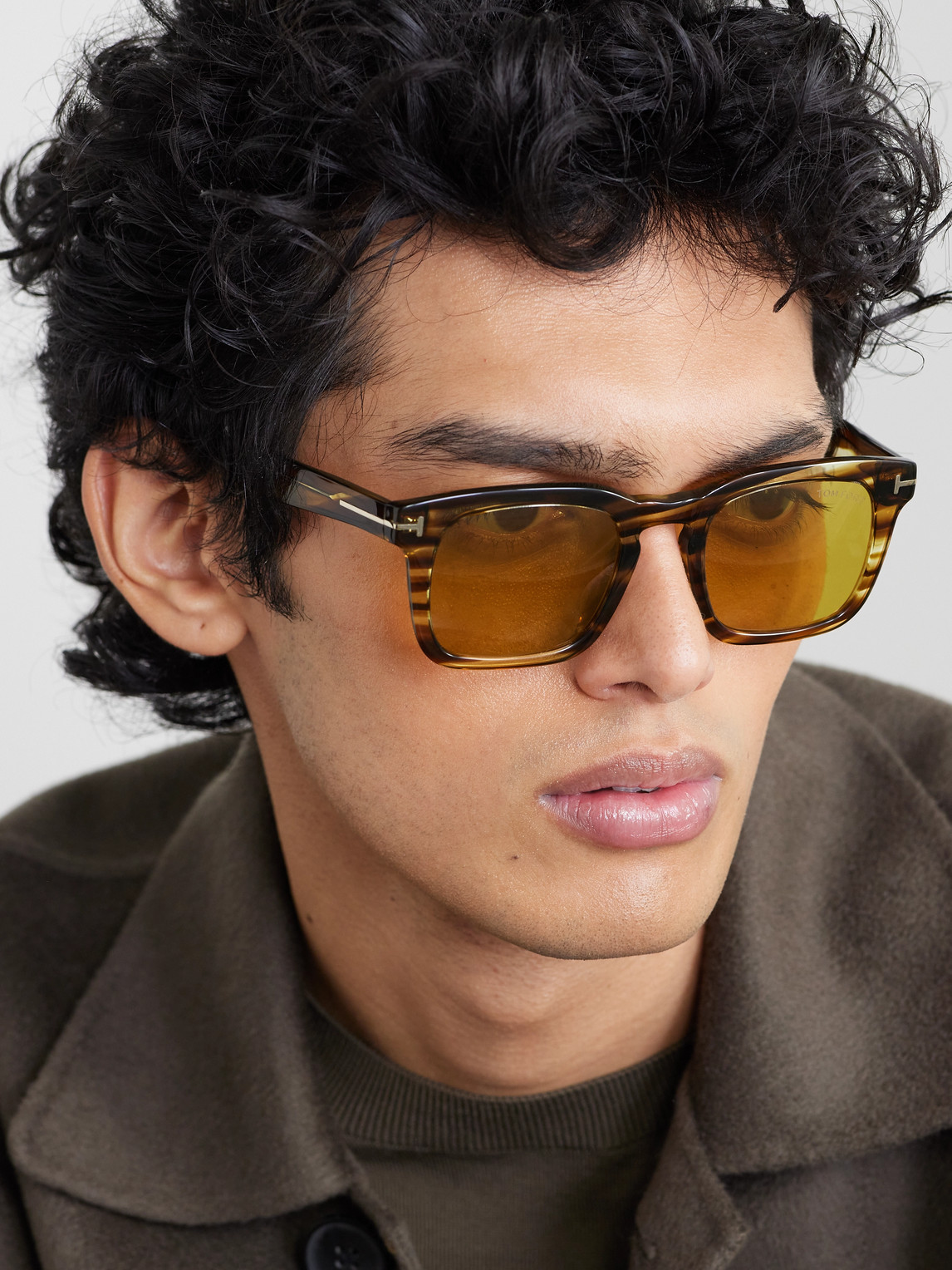 Tom Ford Dax D-frame Tortoishell Acetate Sunglasses In Tortoiseshell