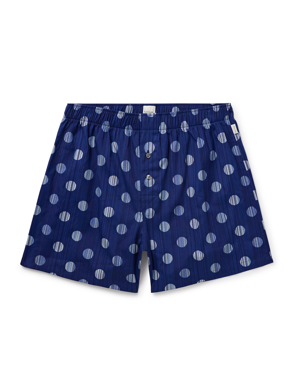 Paul Smith Printed Cotton Boxer Shorts In Blue