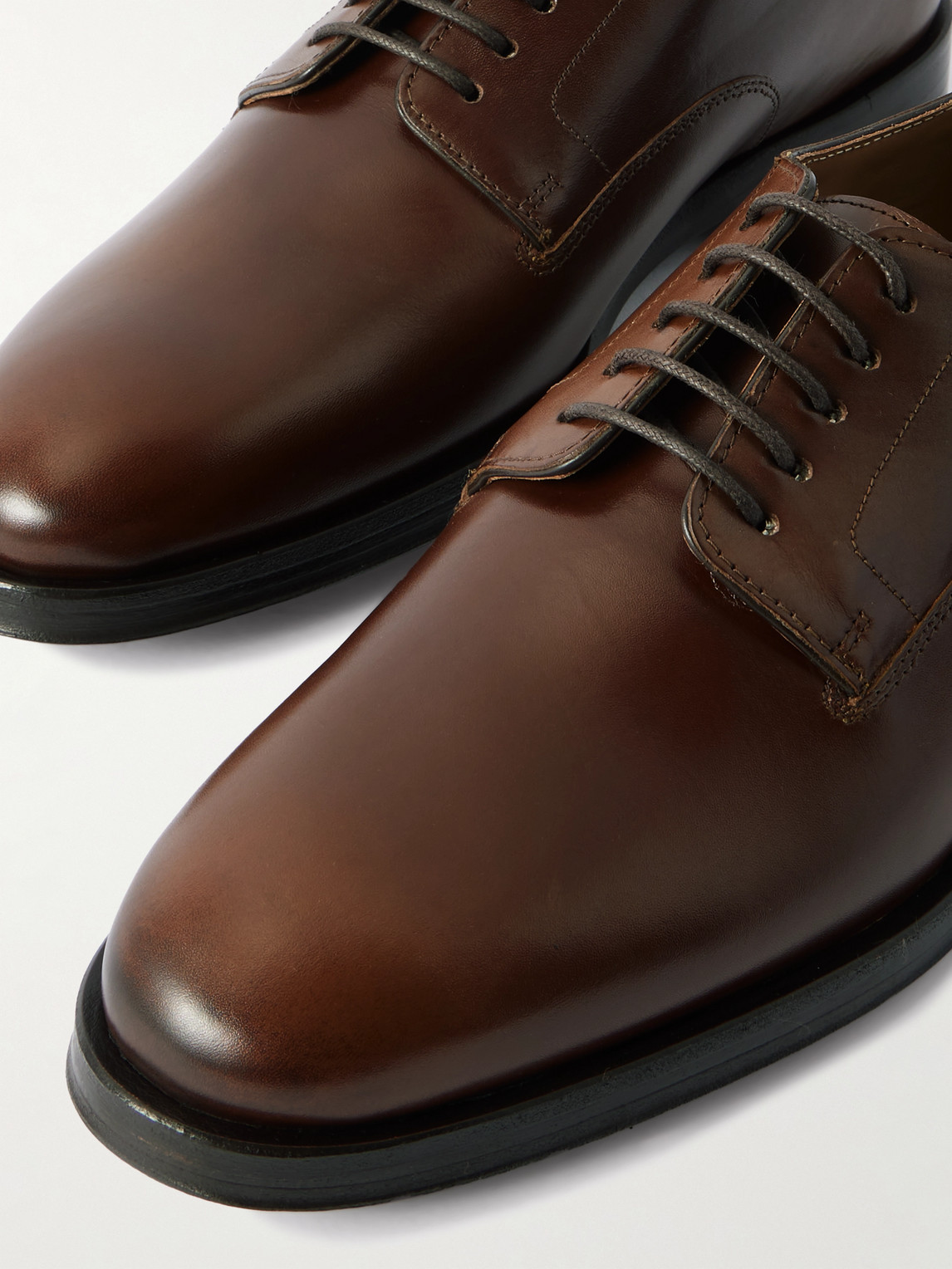 Paul Smith Lace-up Leather Derby Shoes In Brown
