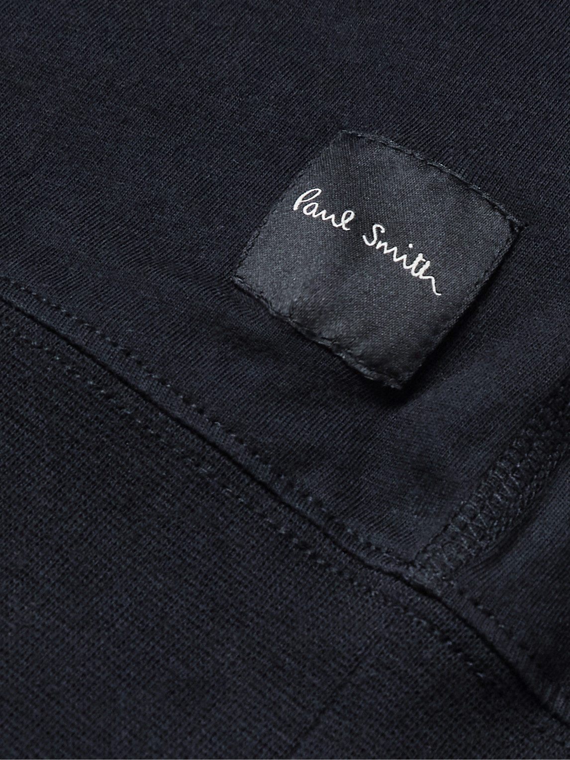 Shop Paul Smith Logo-appliquéd Cotton-jersey Pyjama Top In Black