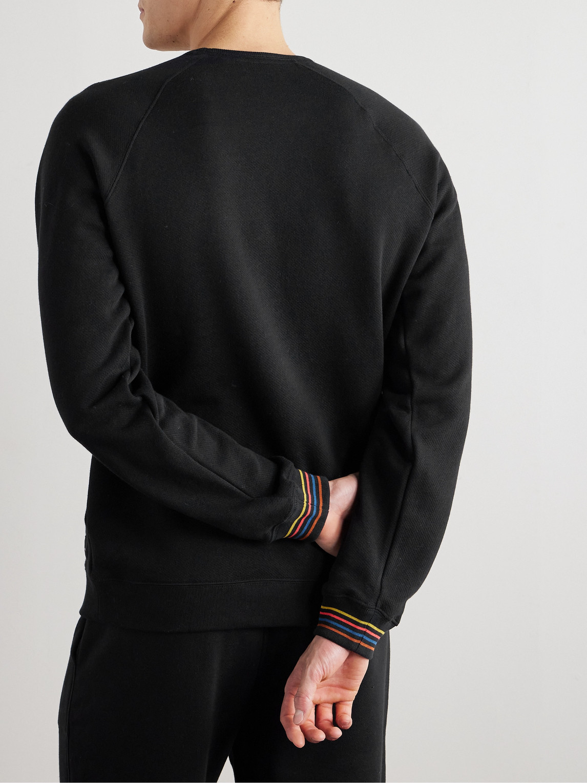 PAUL SMITH STRIPED COTTON-JERSEY SWEATSHIRT