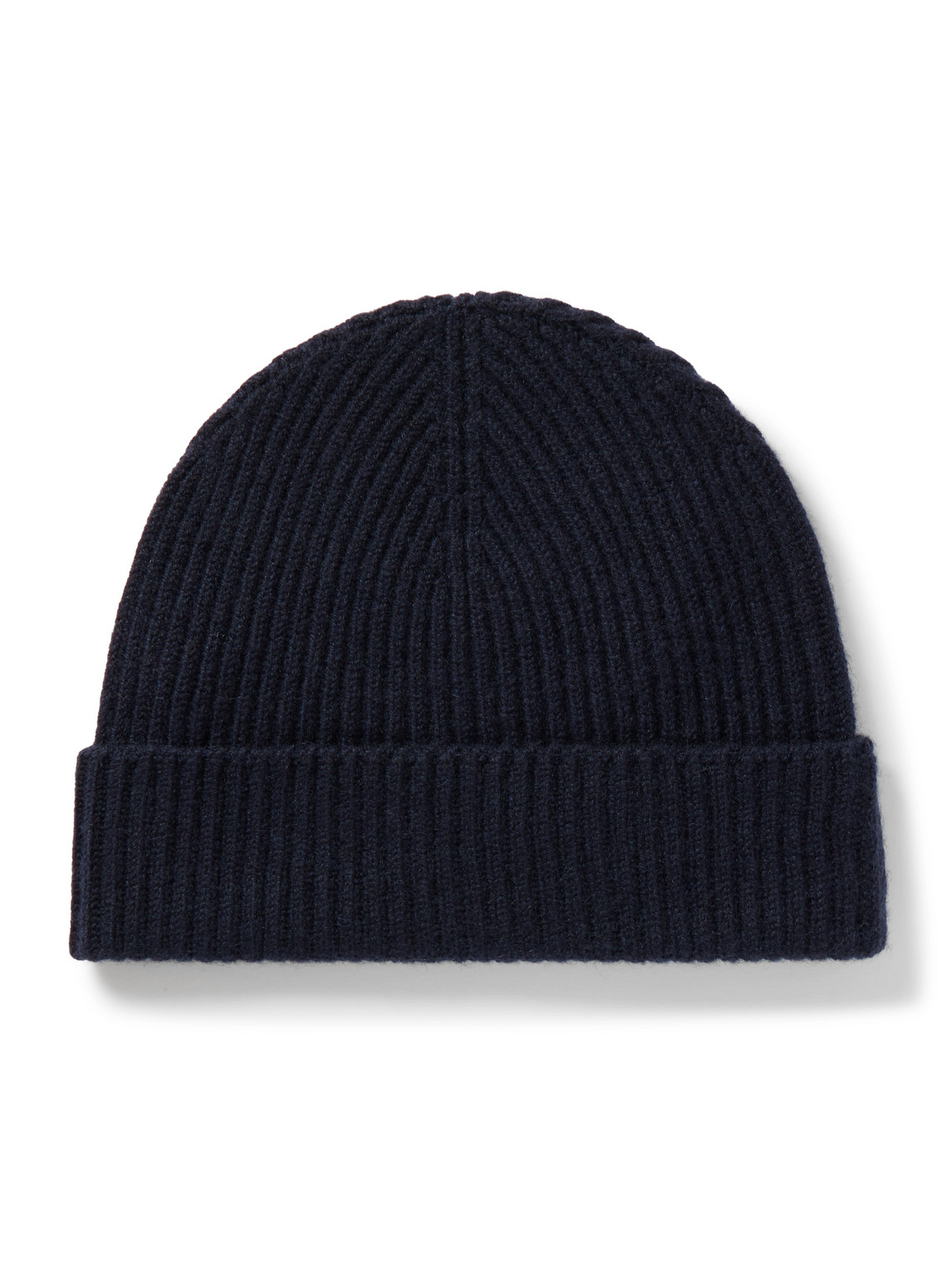 Purdey Ribbed Cashmere Beanie In Blue