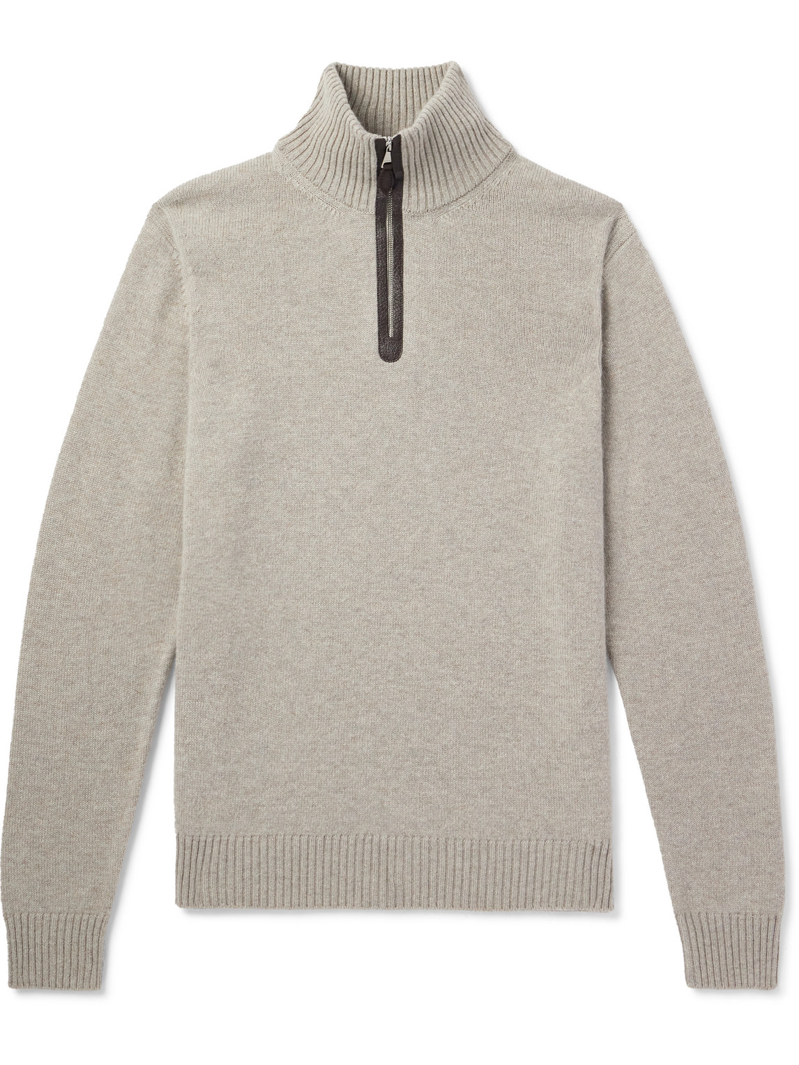 Purdey Cashmere Zip-up Jumper In Neutrals