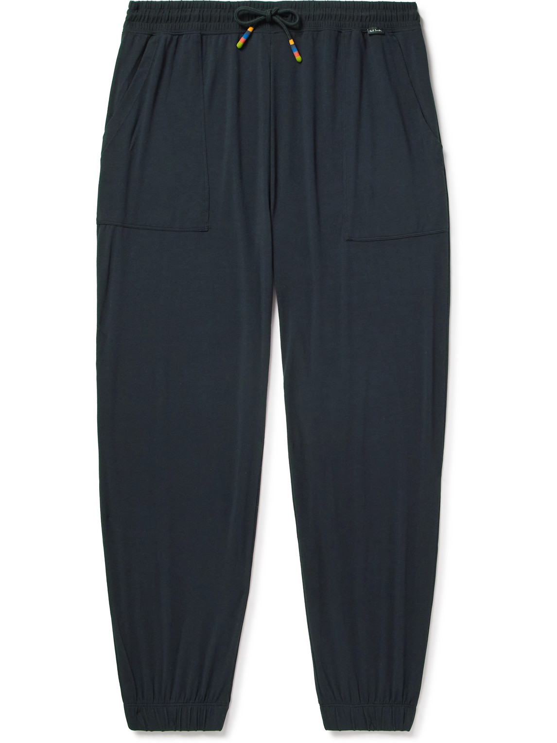 Paul Smith Harry Tapered Stretch Modal-blend Jersey Sweatpants In Black