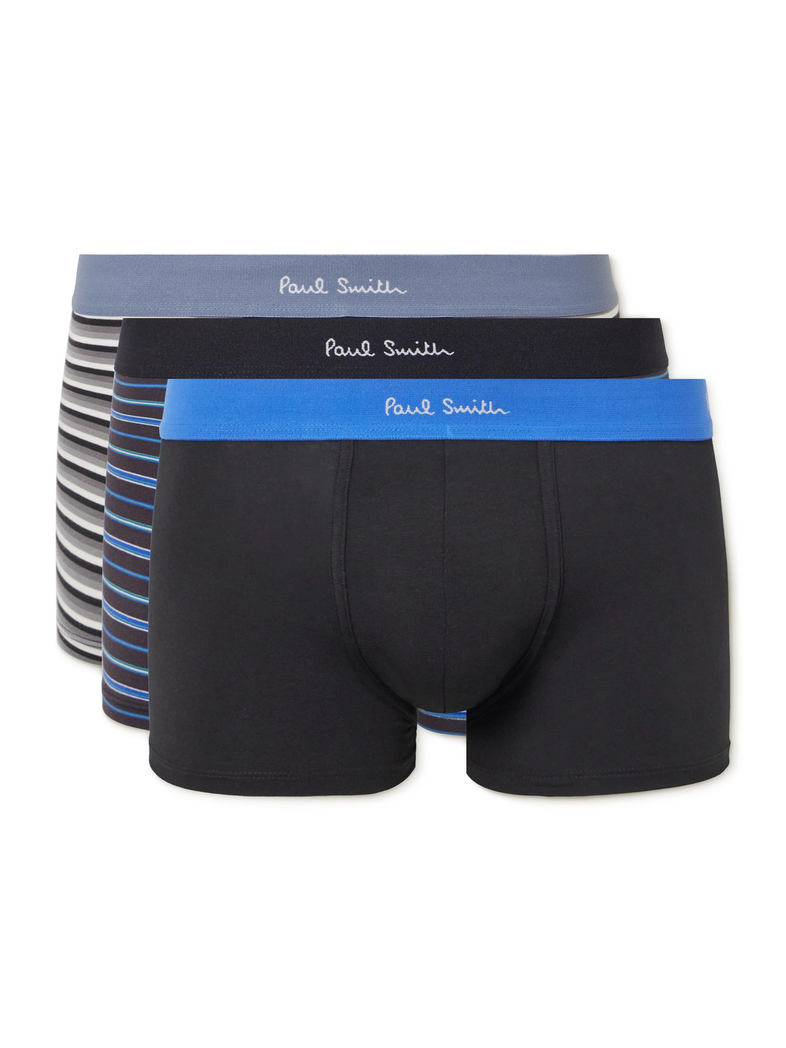 Paul Smith Three-pack Stretch Organic Cotton Boxer Briefs In Multi