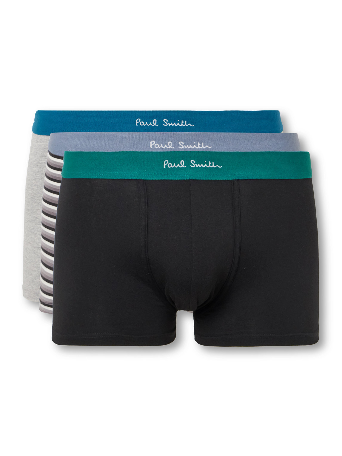 Paul Smith Three-pack Stretch Organic Cotton Boxer Briefs In Multi
