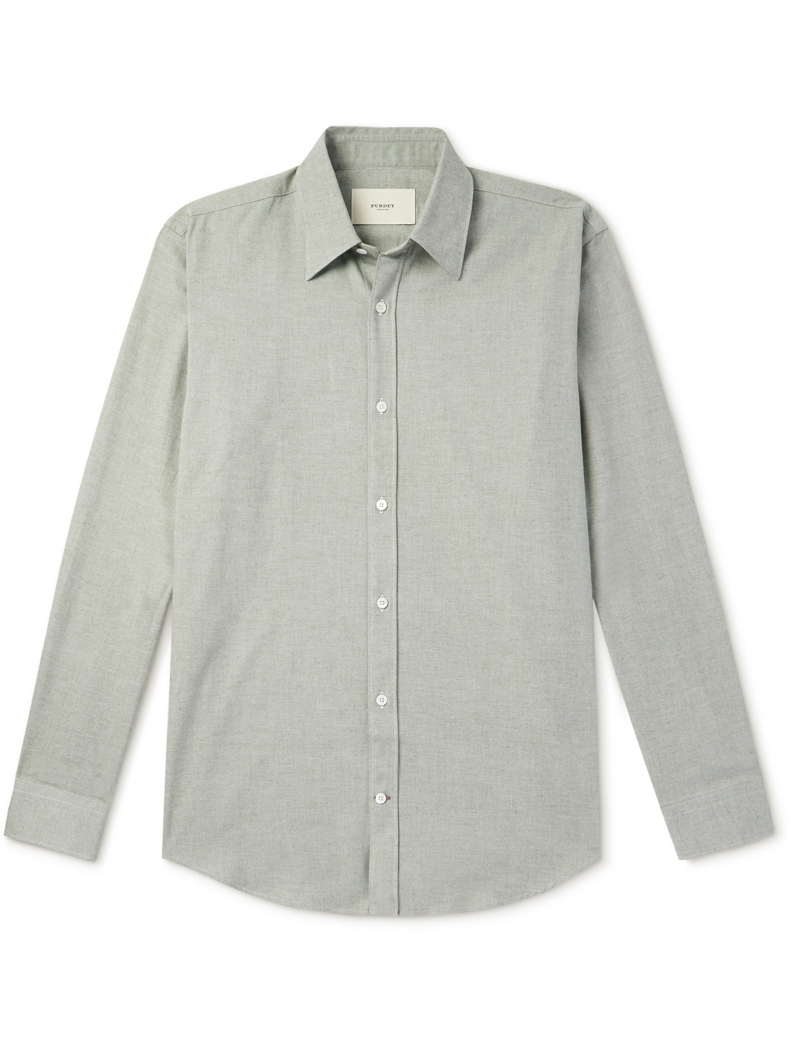 Purdey Cotton-flannel Shirt In Green