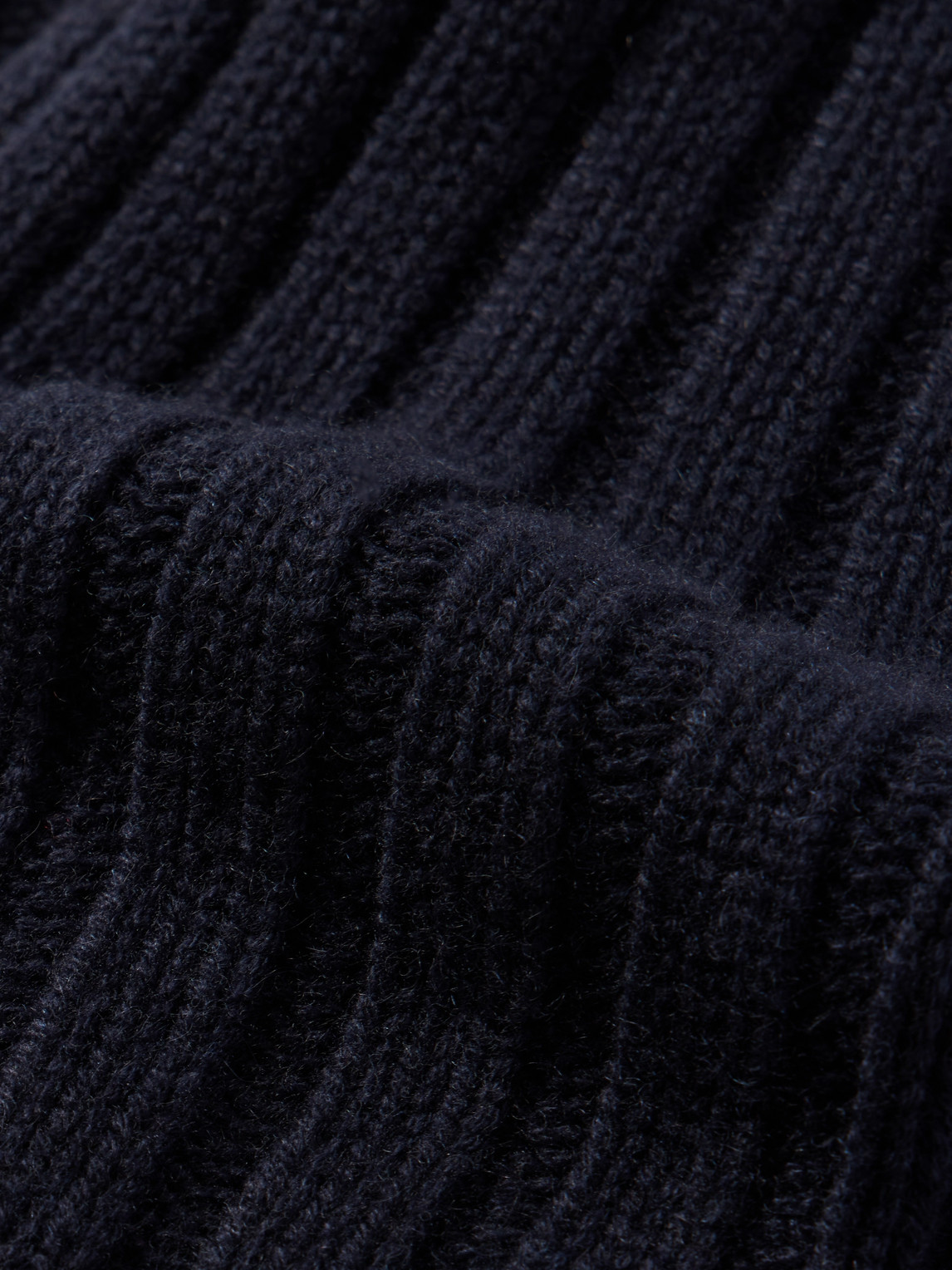 Purdey Ribbed Cashmere Scarf In Blue