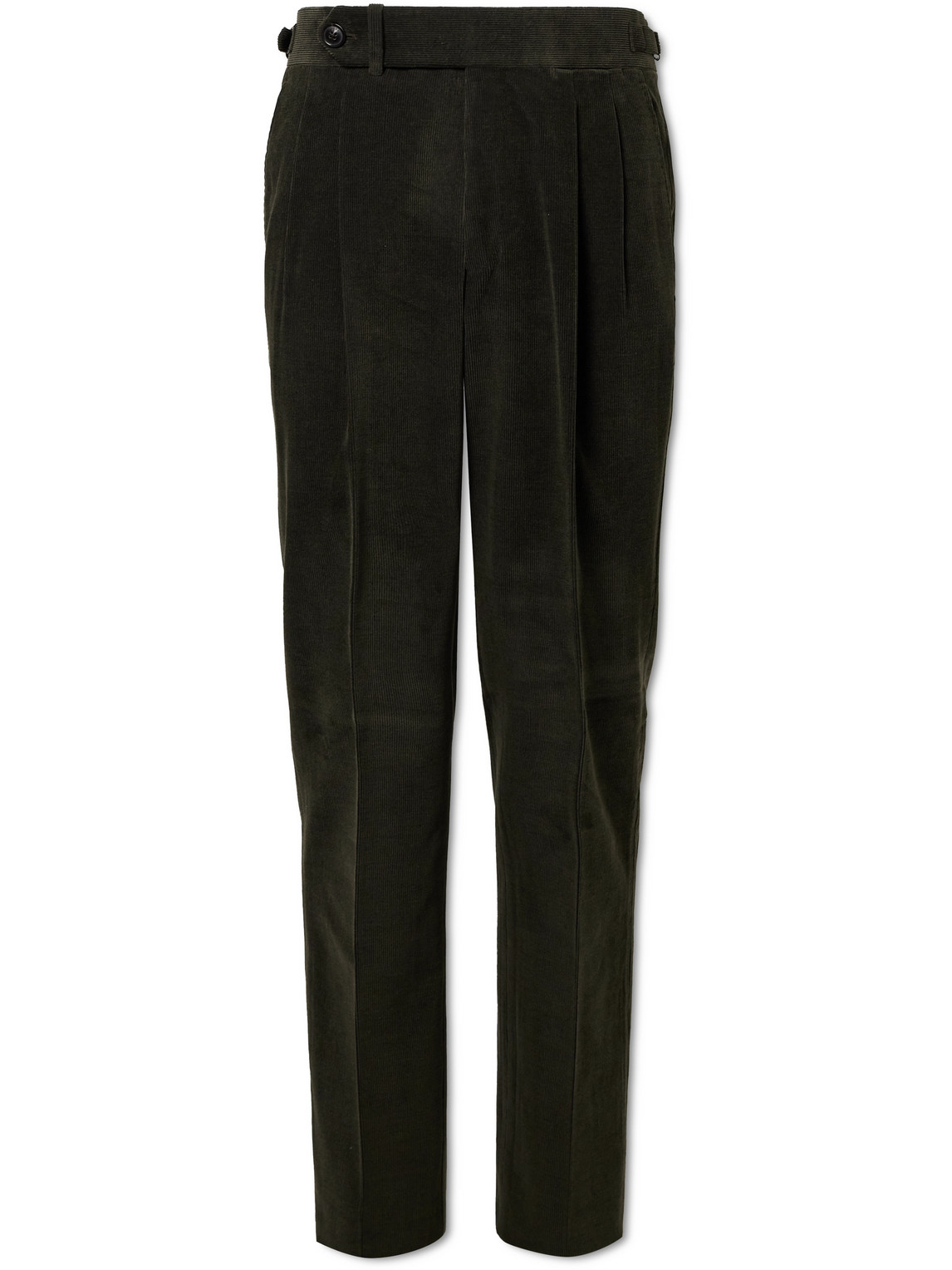 Purdey Straight-leg Cotton-corduroy Trousers In Green