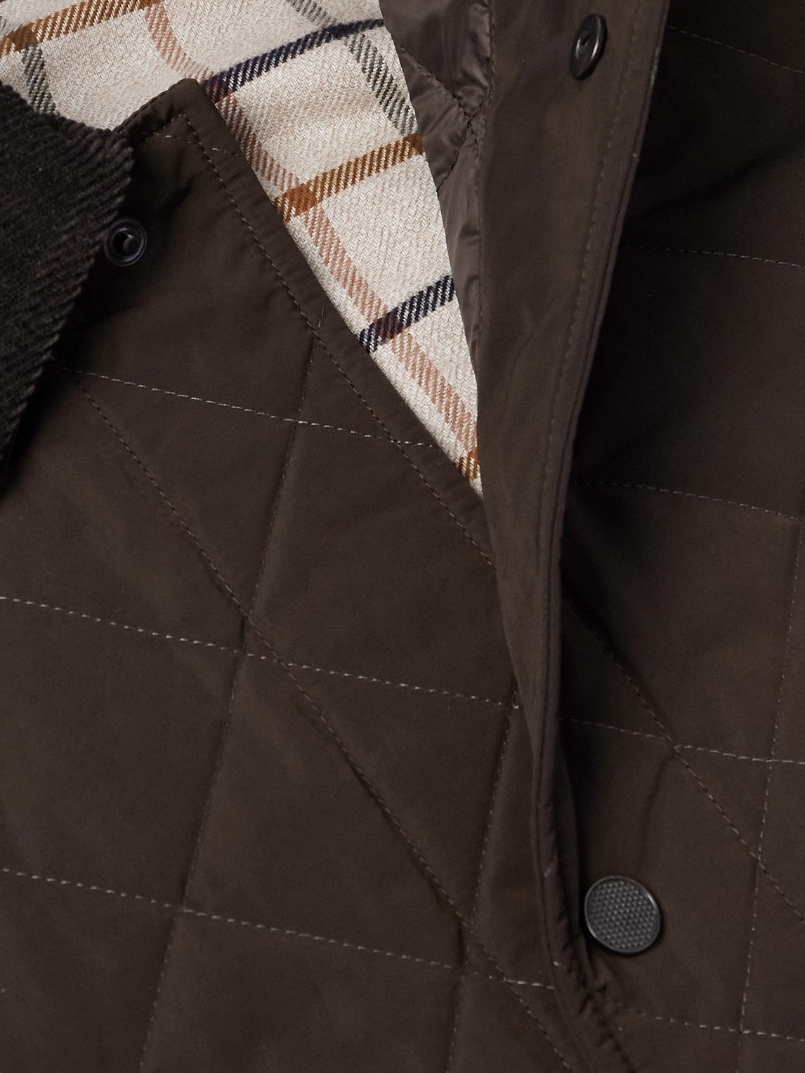 Purdey Winchester Corduroy And Knit-trimmed Quilted Padded Shell Jacket In Brown