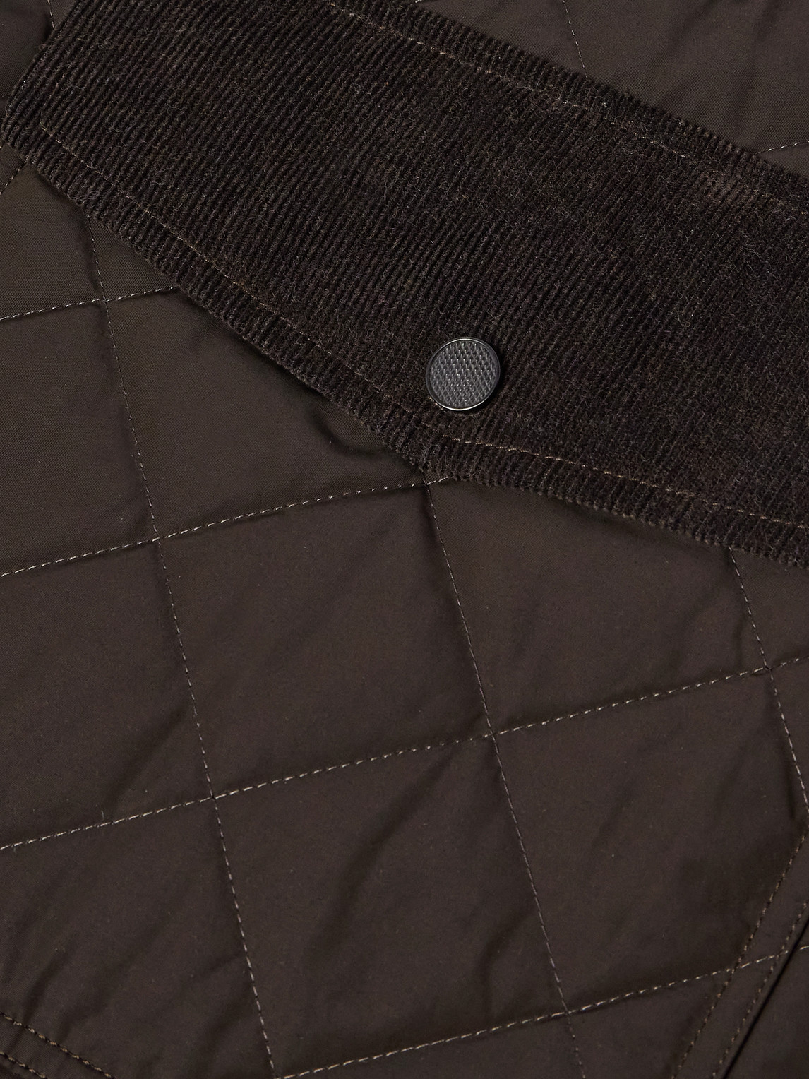 Purdey Winchester Corduroy And Knit-trimmed Quilted Padded Shell Jacket In Brown