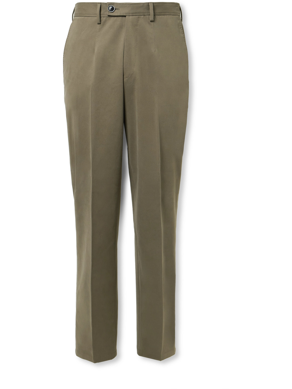 Purdey Straight-leg Cotton-blend Twill Trousers In Brown