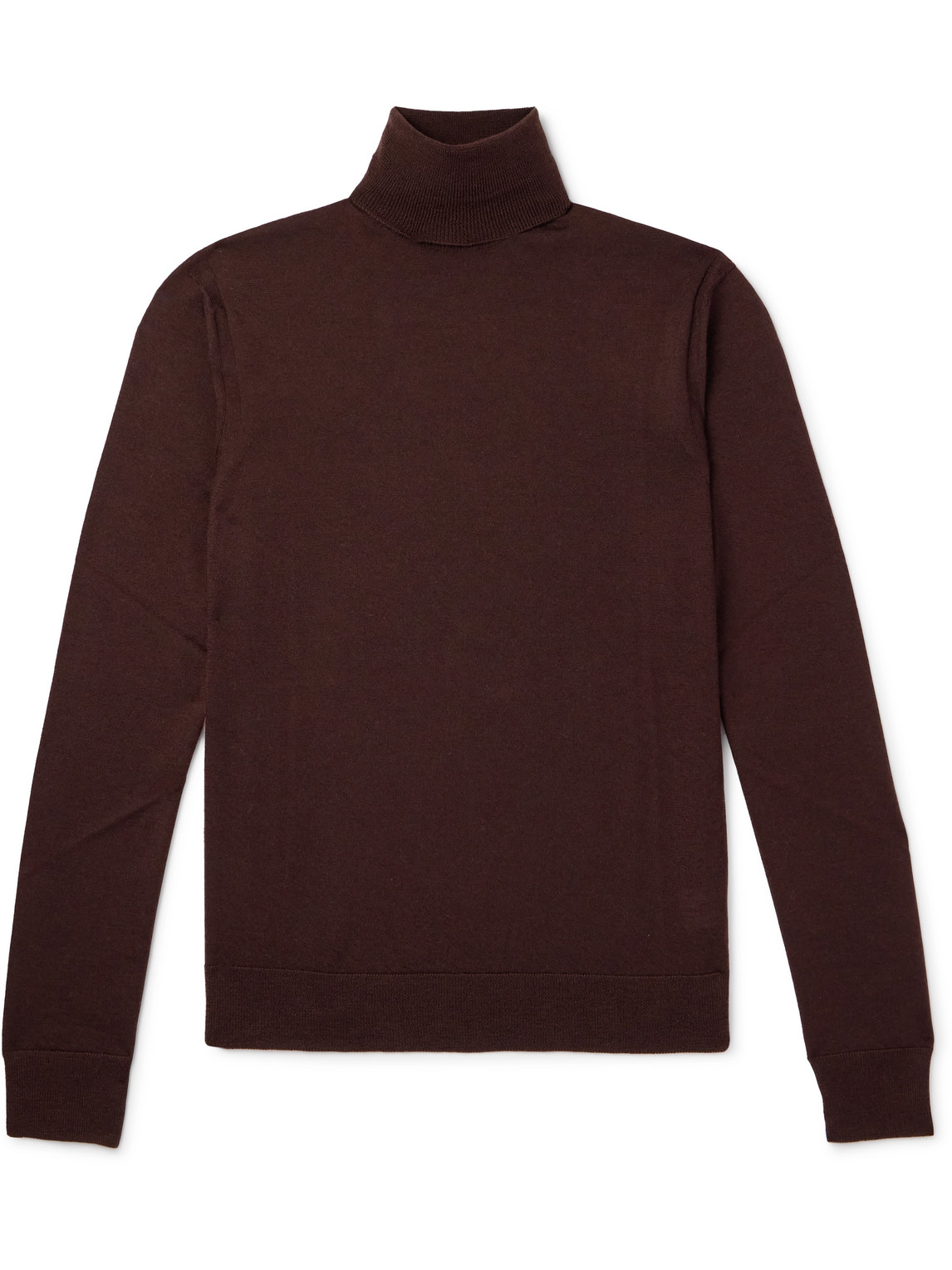 Purdey Slim-fit Cashmere Rollneck Jumper In Brown