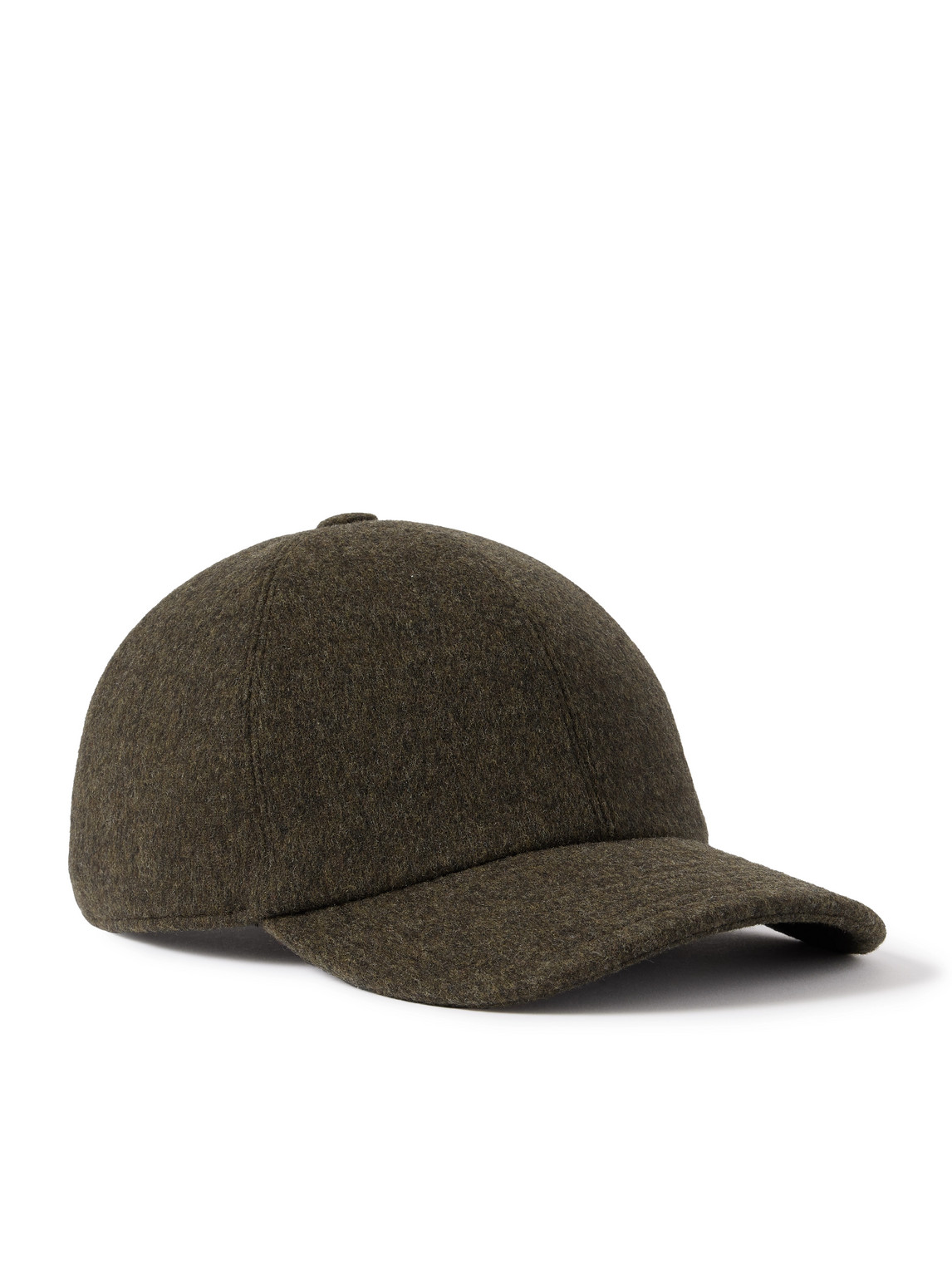 Purdey Brushed Merino Wool Baseball Cap In Brown