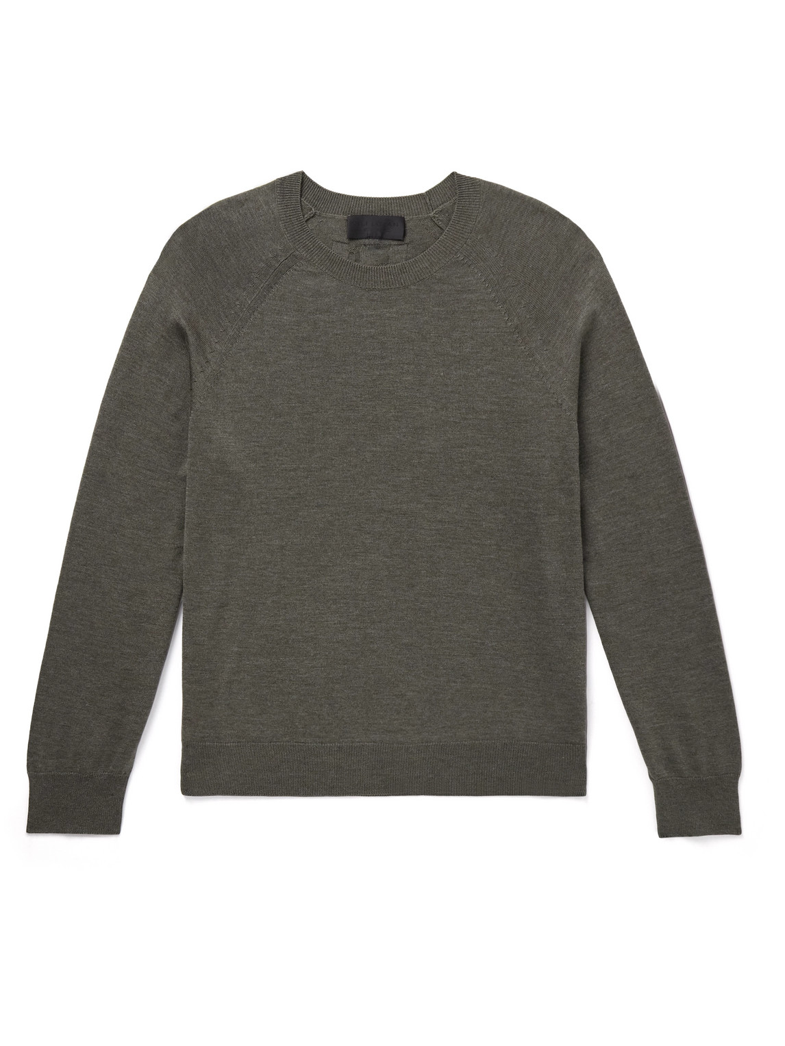 Nili Lotan Reggie Silk And Cotton-blend Jumper In Green