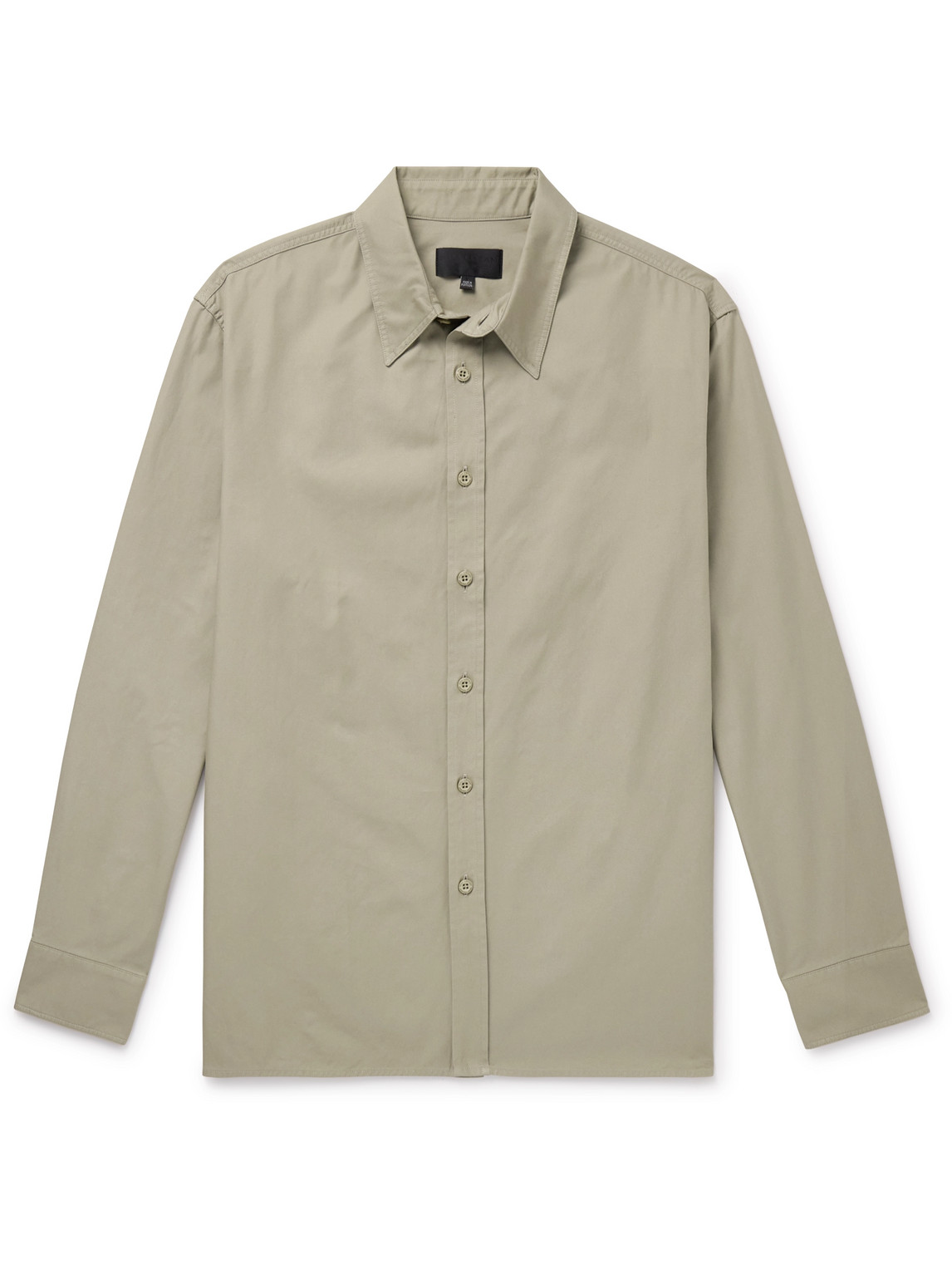 Nili Lotan Chance Cotton-twill Shirt In Green