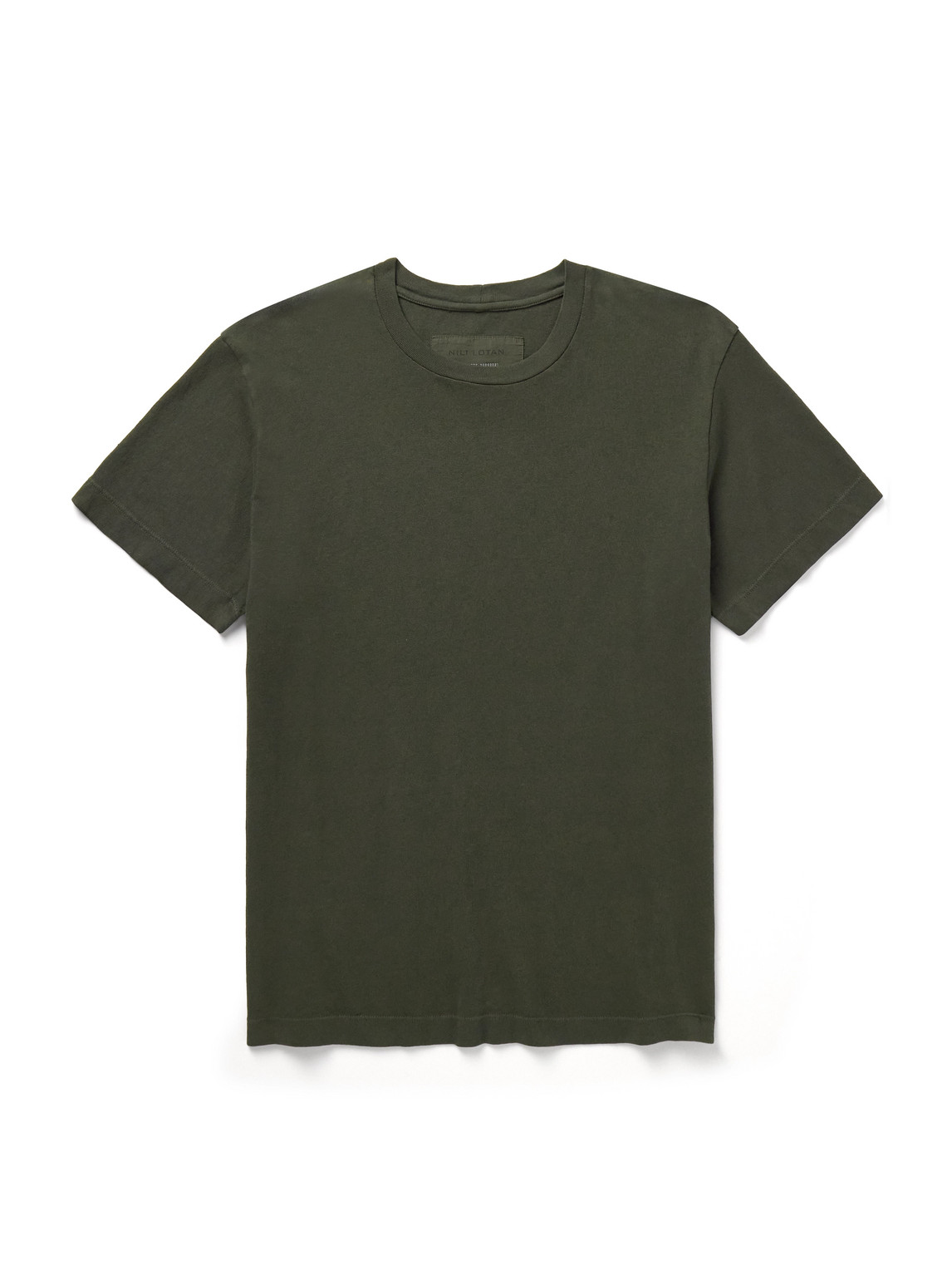 Nili Lotan Bradley Cotton-jersey T-shirt In Green