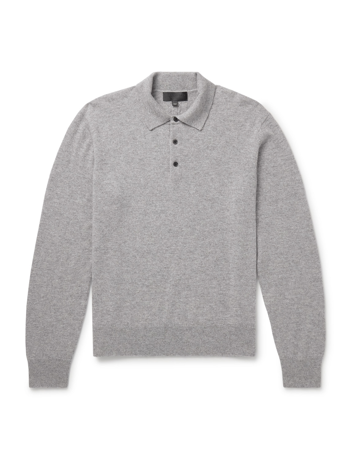 Nili Lotan Jovan Cashmere Polo Shirt In Gray