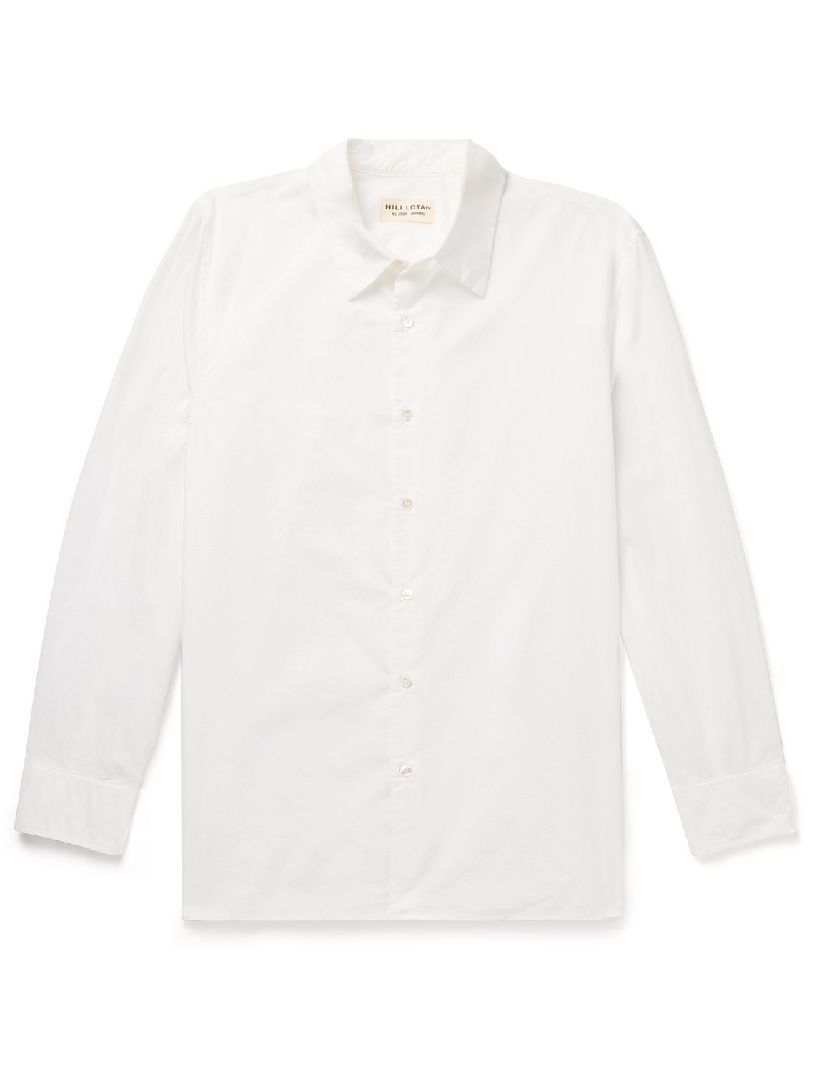 Nili Lotan Caiden Cotton-poplin Shirt In White