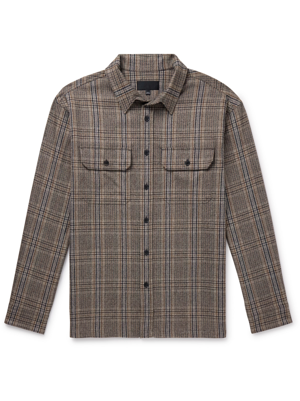 Evander Prince of Wales Checked Wool-Blend Overshirt
