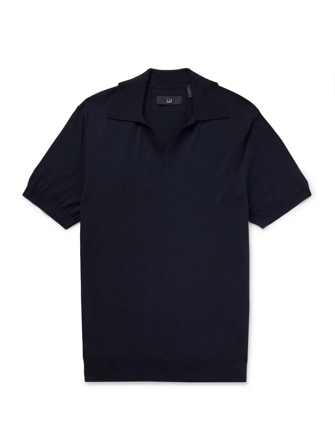Dunhill Slim-fit Cotton And Mulberry Silk-blend Polo Shirt