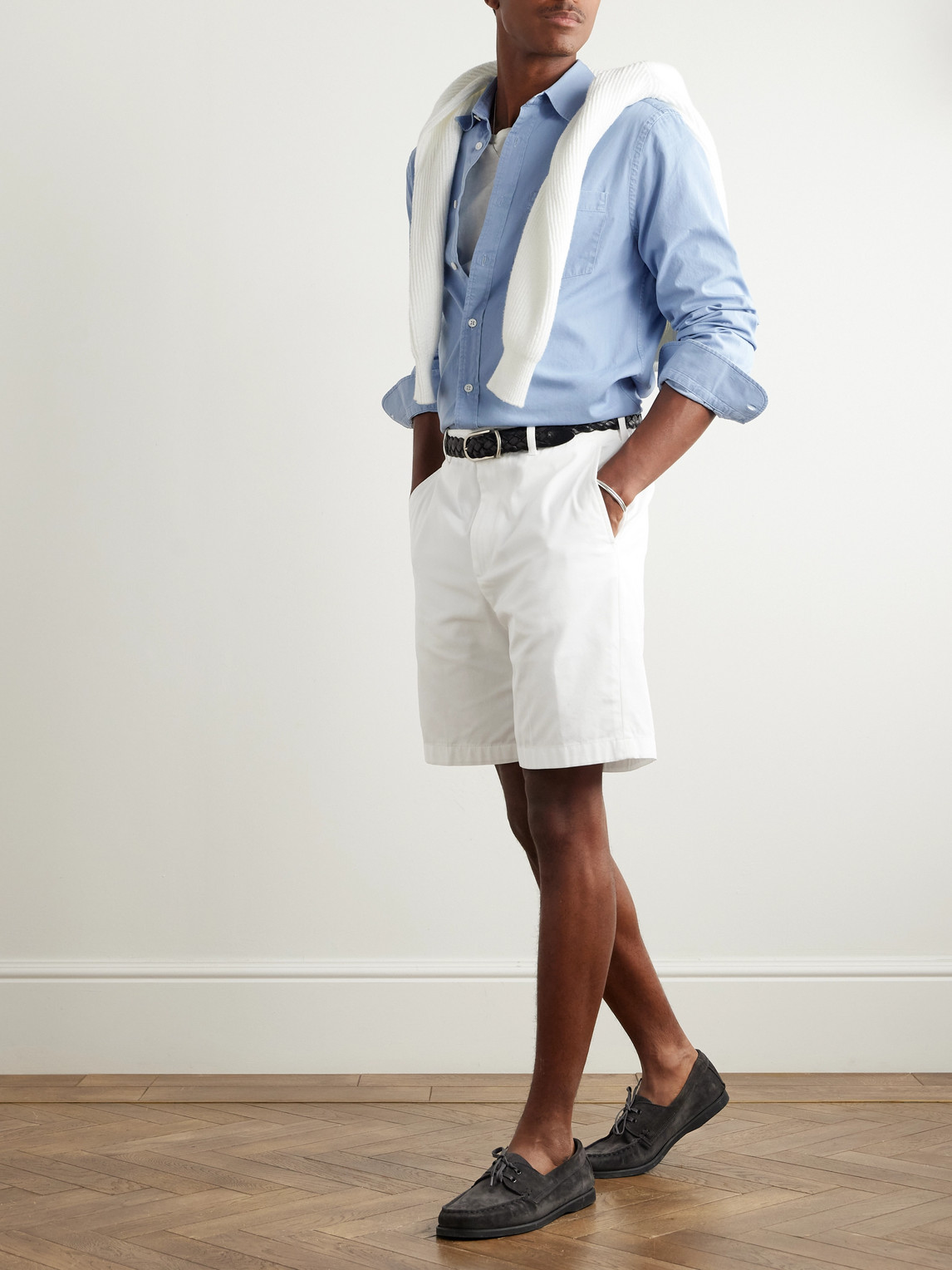 DUNHILL STRAIGHT-LEG COTTON-TWILL CHINO SHORTS