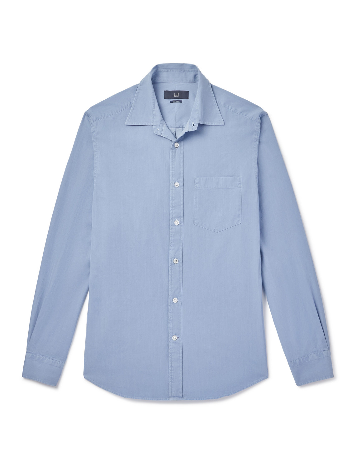 Dunhill Sea Island Cotton-twill Shirt In Blue