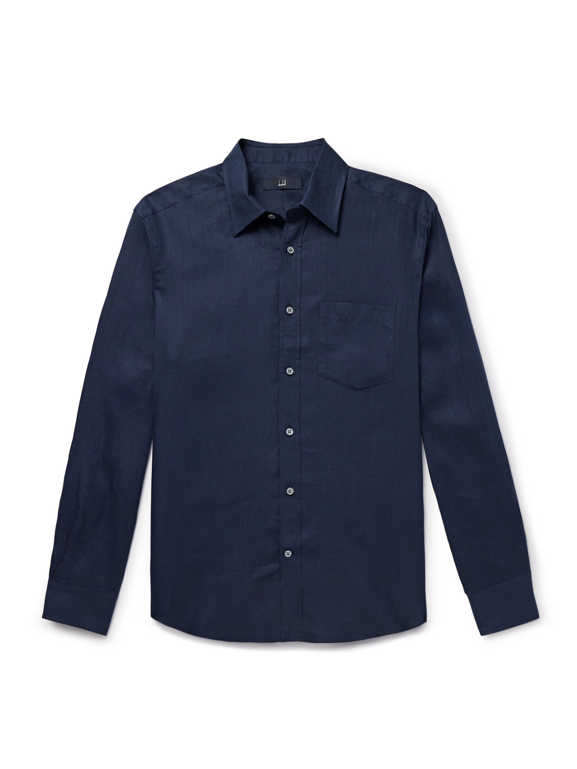 Dunhill Linen Shirt In Blue