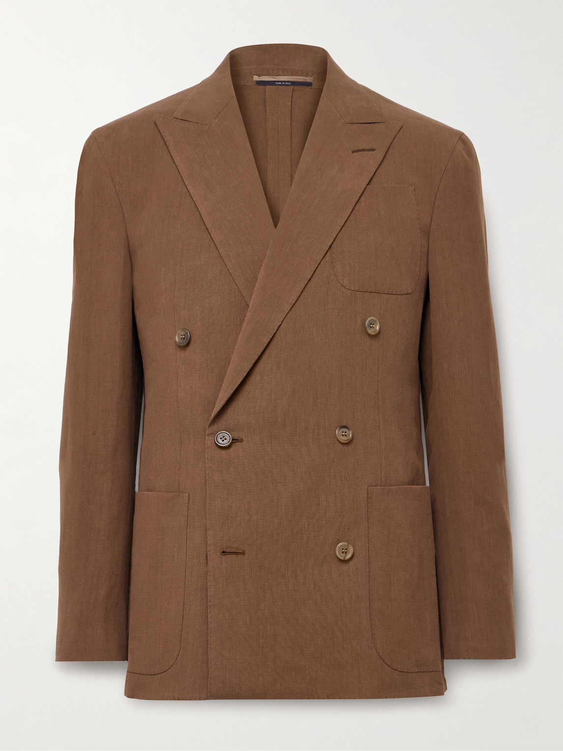 dunhill Cavendish Double-Breasted Linen Suit Jacket - Men