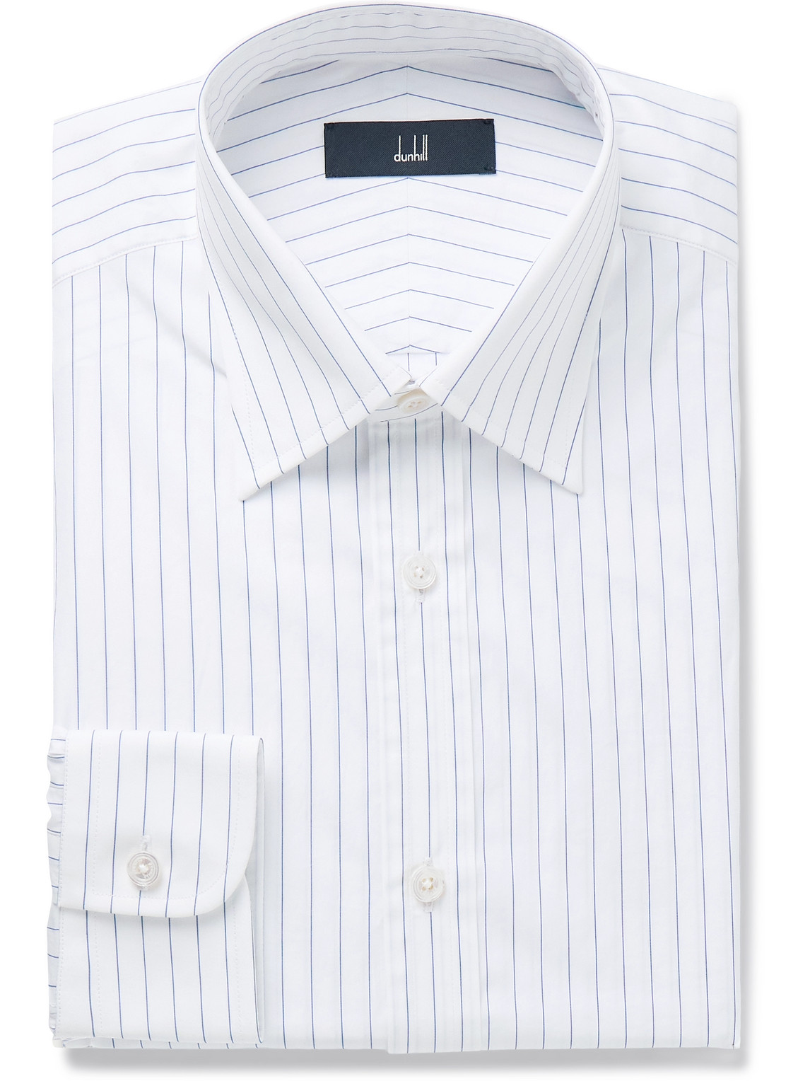 Dunhill Striped Cotton-poplin Shirt In White