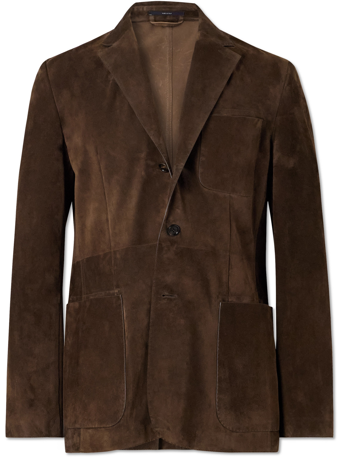 Dunhill Suede Blazer In Brown