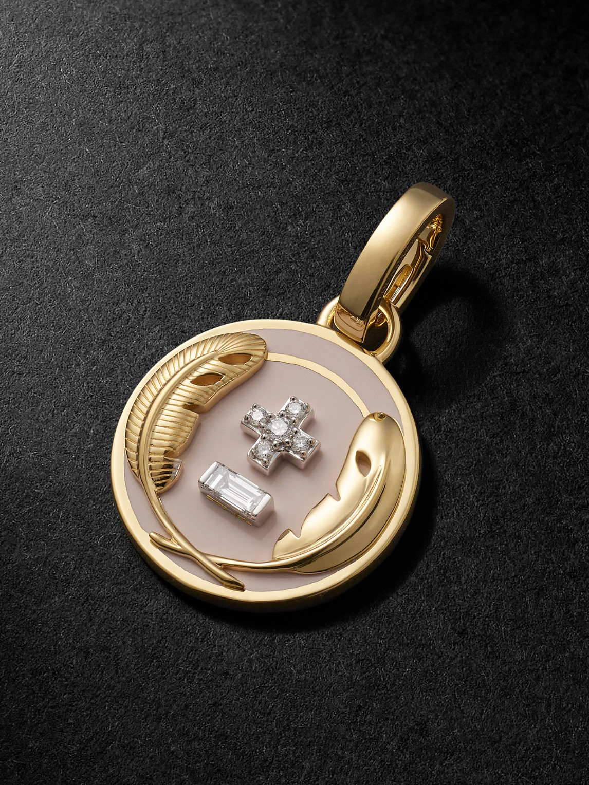 Foundrae Vivacity 18-karat Gold, Enamel And Diamond Pendant