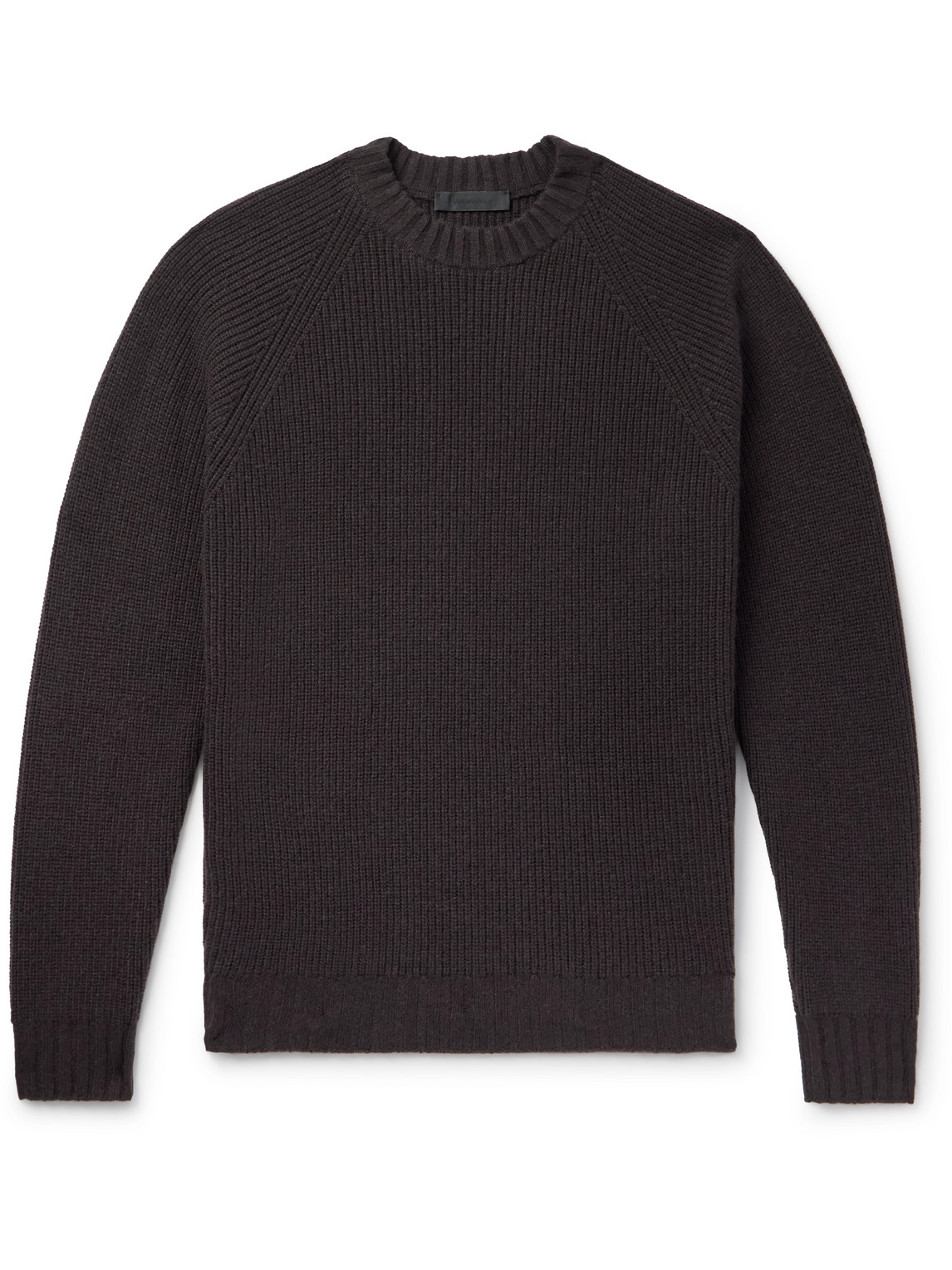 Saman Amel Kandell Ribbed Cashmere Jumper In Brown