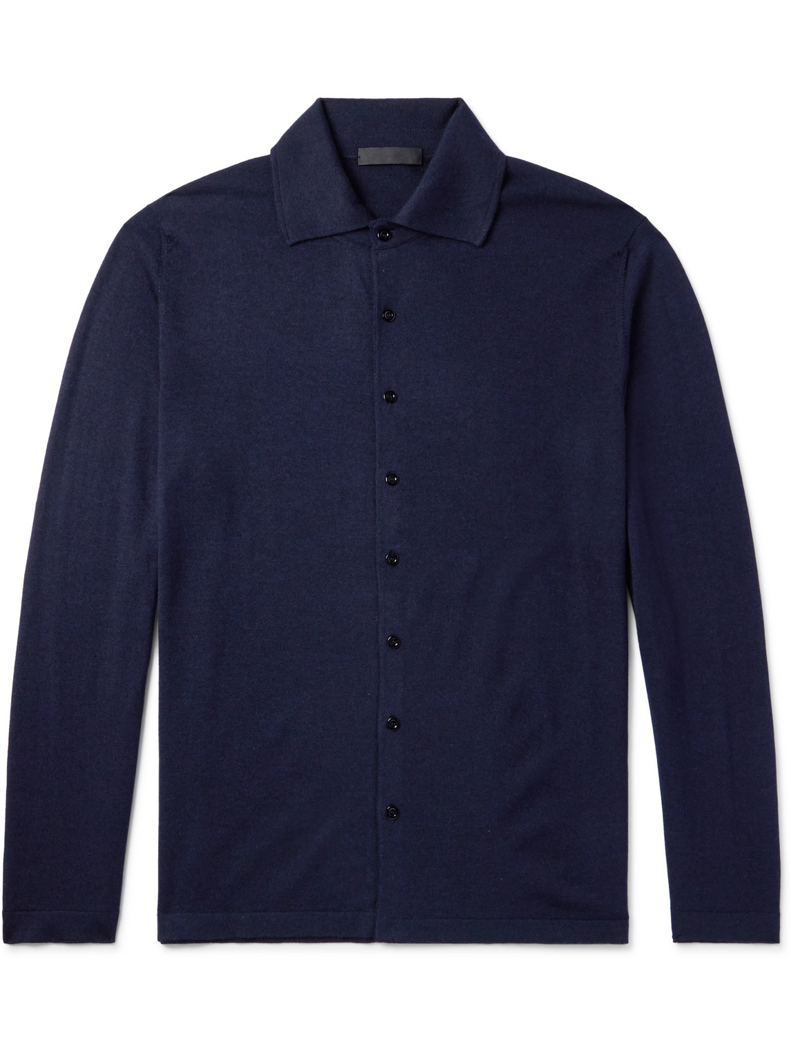 Saman Amel Carlo Cashmere And Silk-blend Shirt In Blue