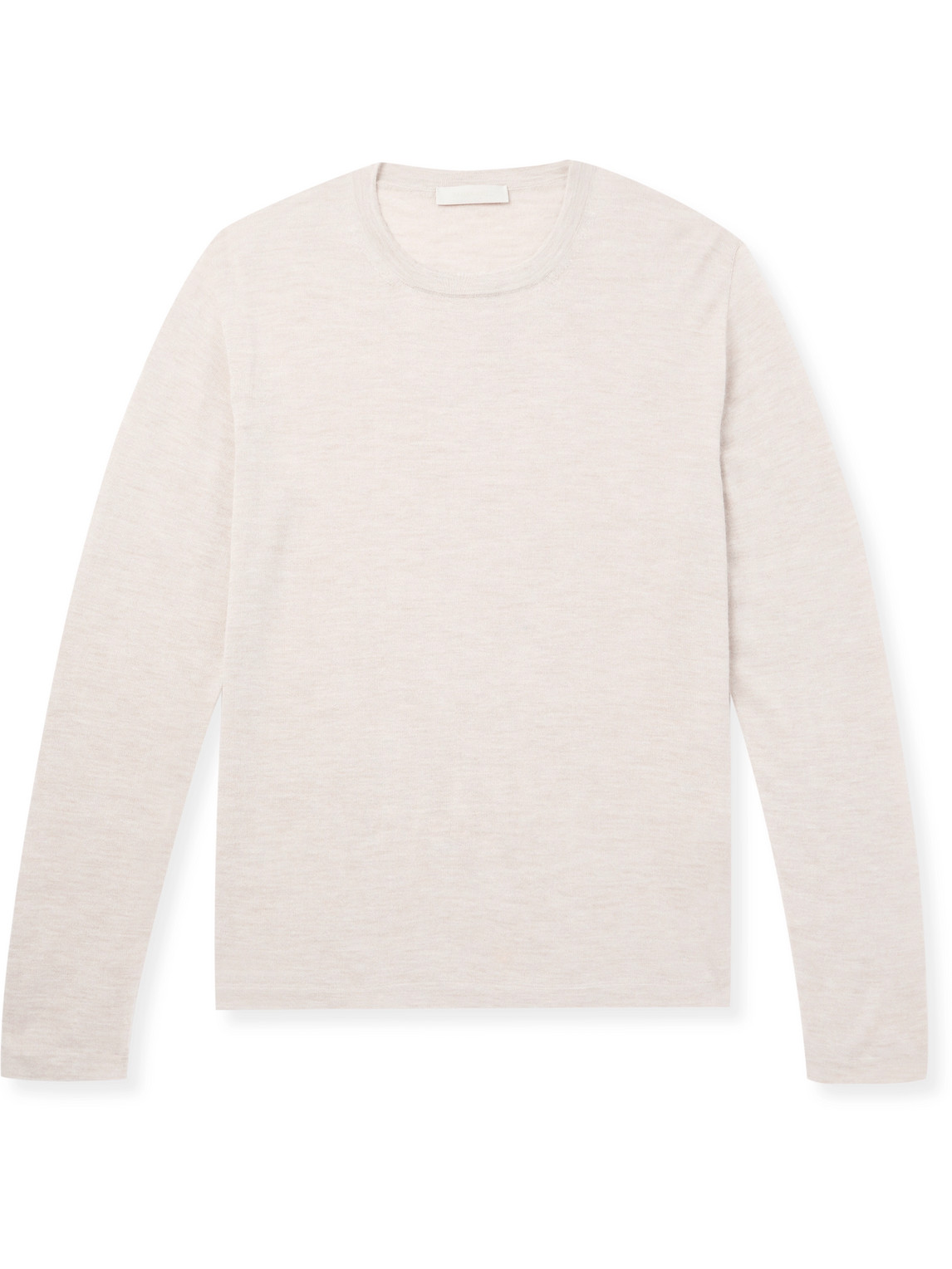Saman Amel Slim-fit Cashmere And Silk-blend T-shirt In Neutrals
