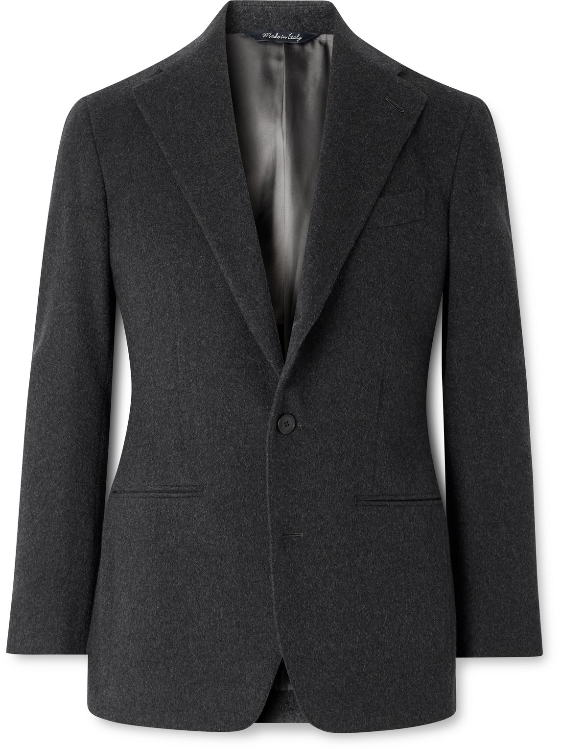 Saman Amel Camel Hair Suit Jacket In Grey