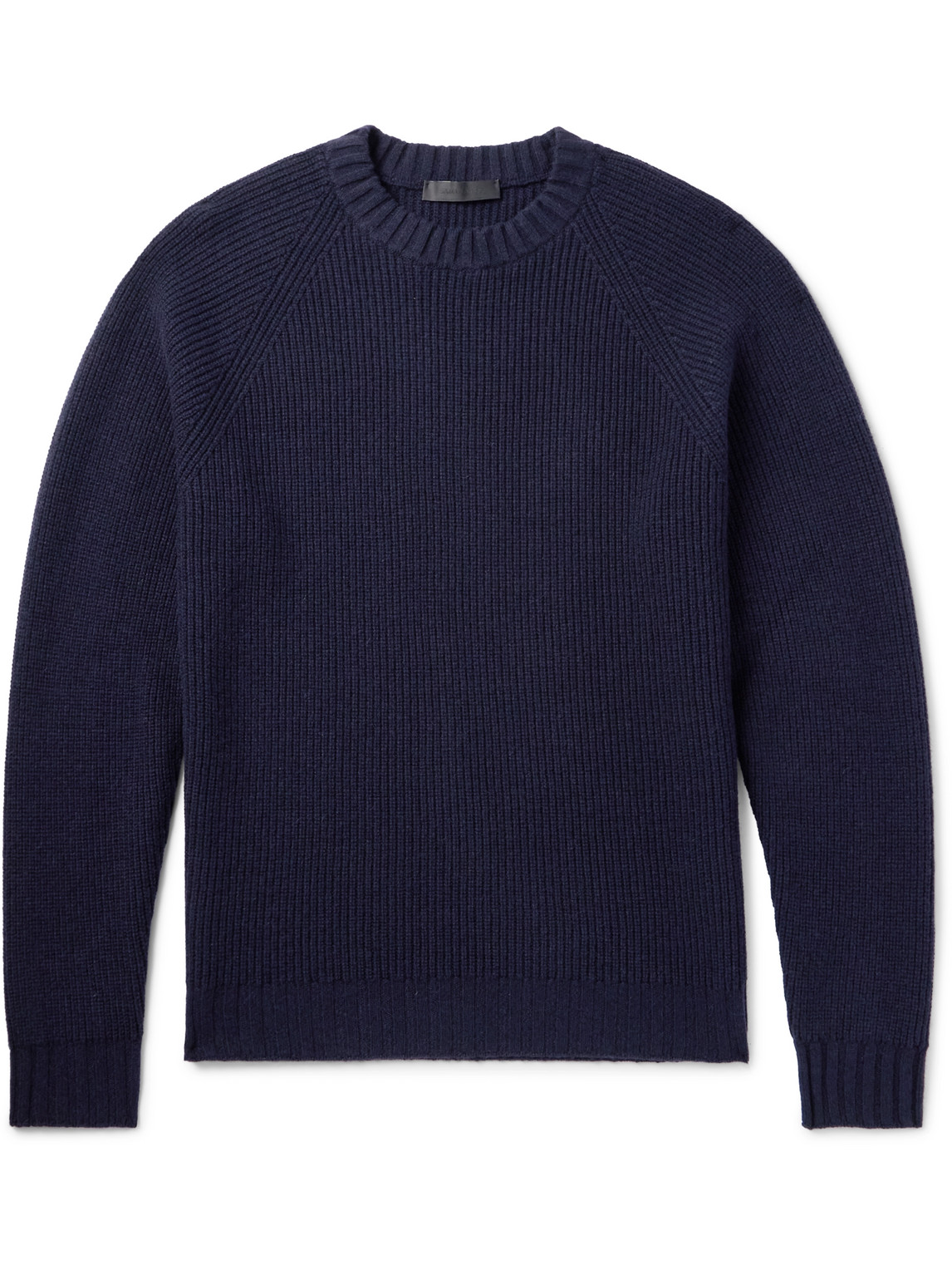 Saman Amel Kandell Ribbed Cashmere Jumper In Blue