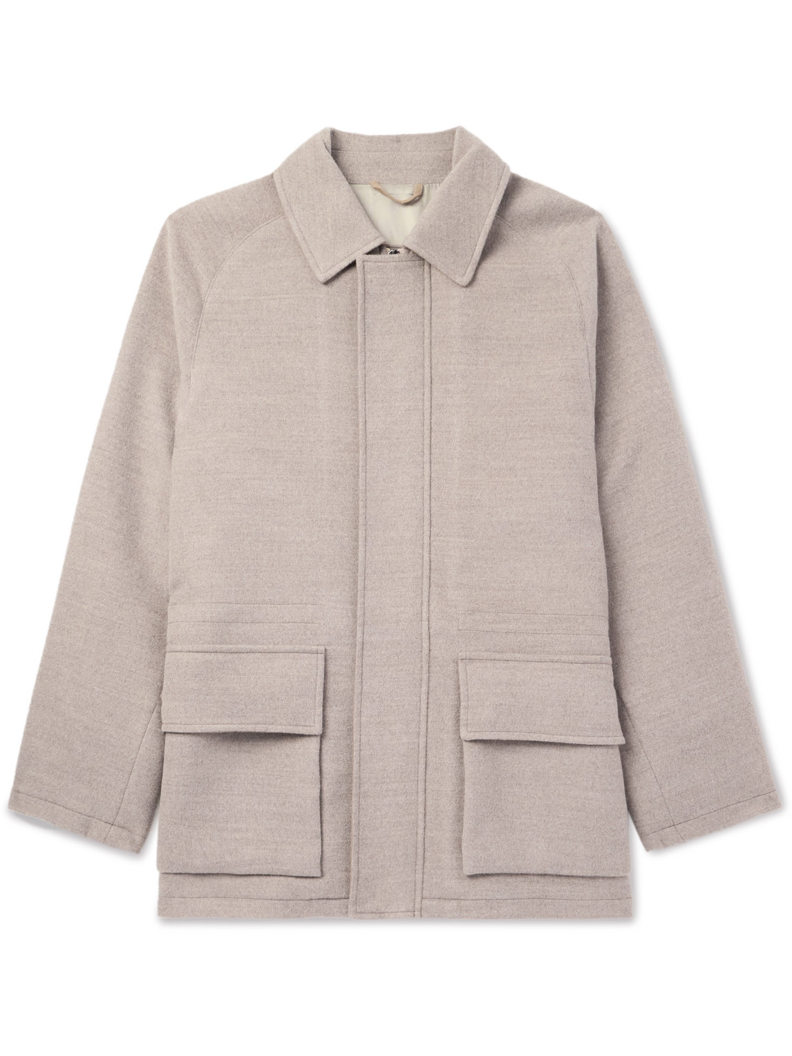 Saman Amel Brushed-wool Jacket In Neutrals