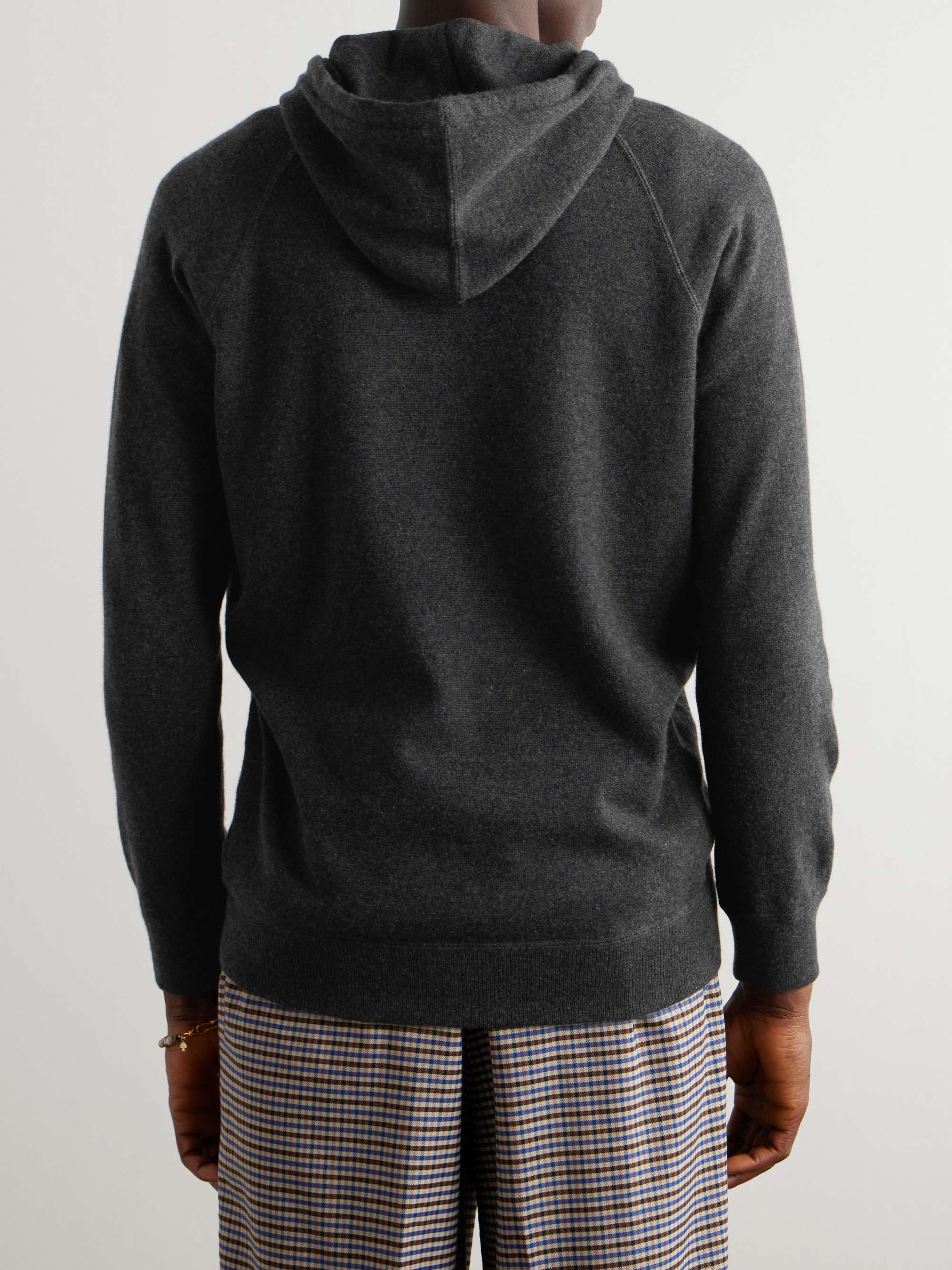 GHIAIA CASHMERE Pullover in cashmere con cappuccio