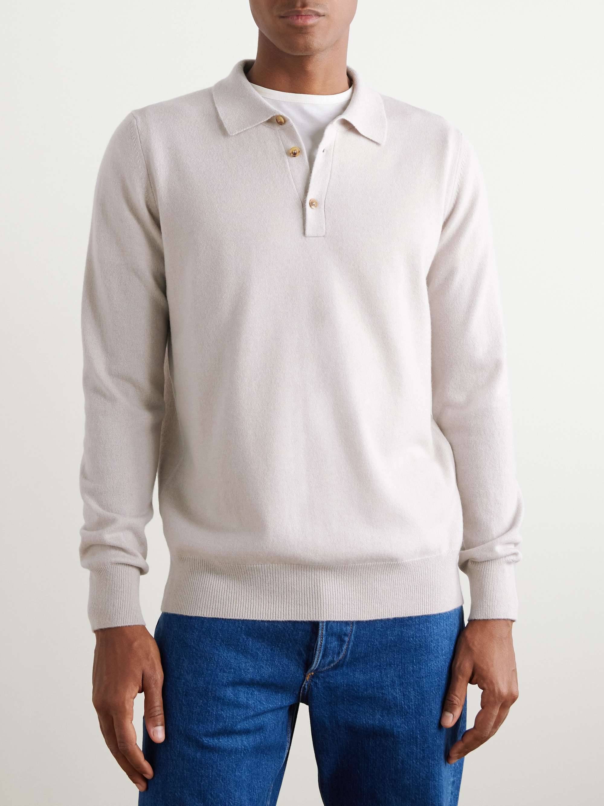 GHIAIA CASHMERE Cashmere Polo Shirt