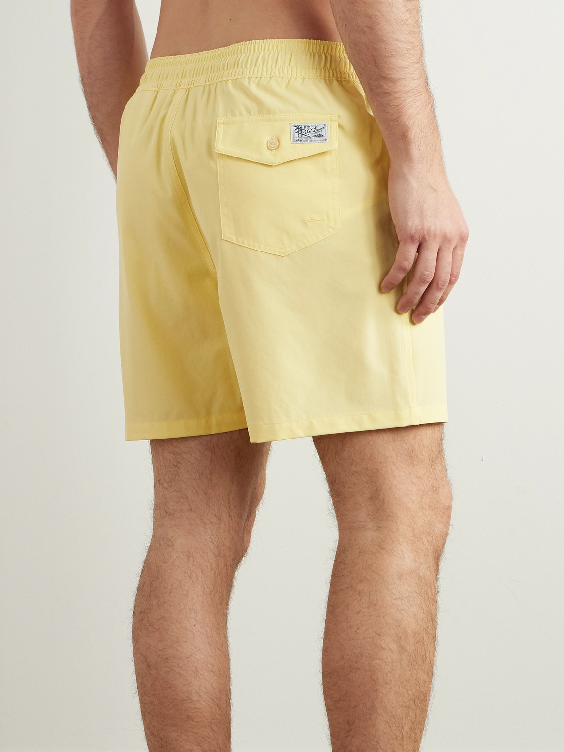 Polo Ralph Lauren Traveler Straight-leg Mid-length Swim Shorts In Yellow