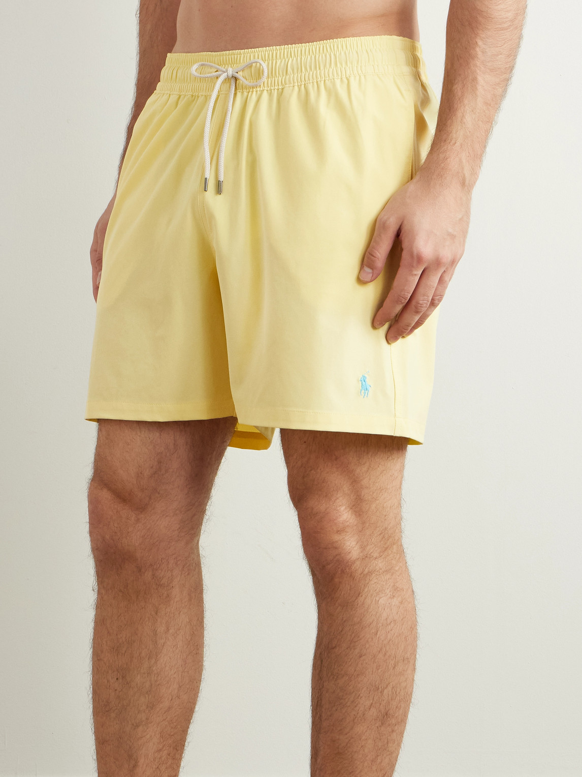 Polo Ralph Lauren Traveler Straight-leg Mid-length Swim Shorts In Yellow