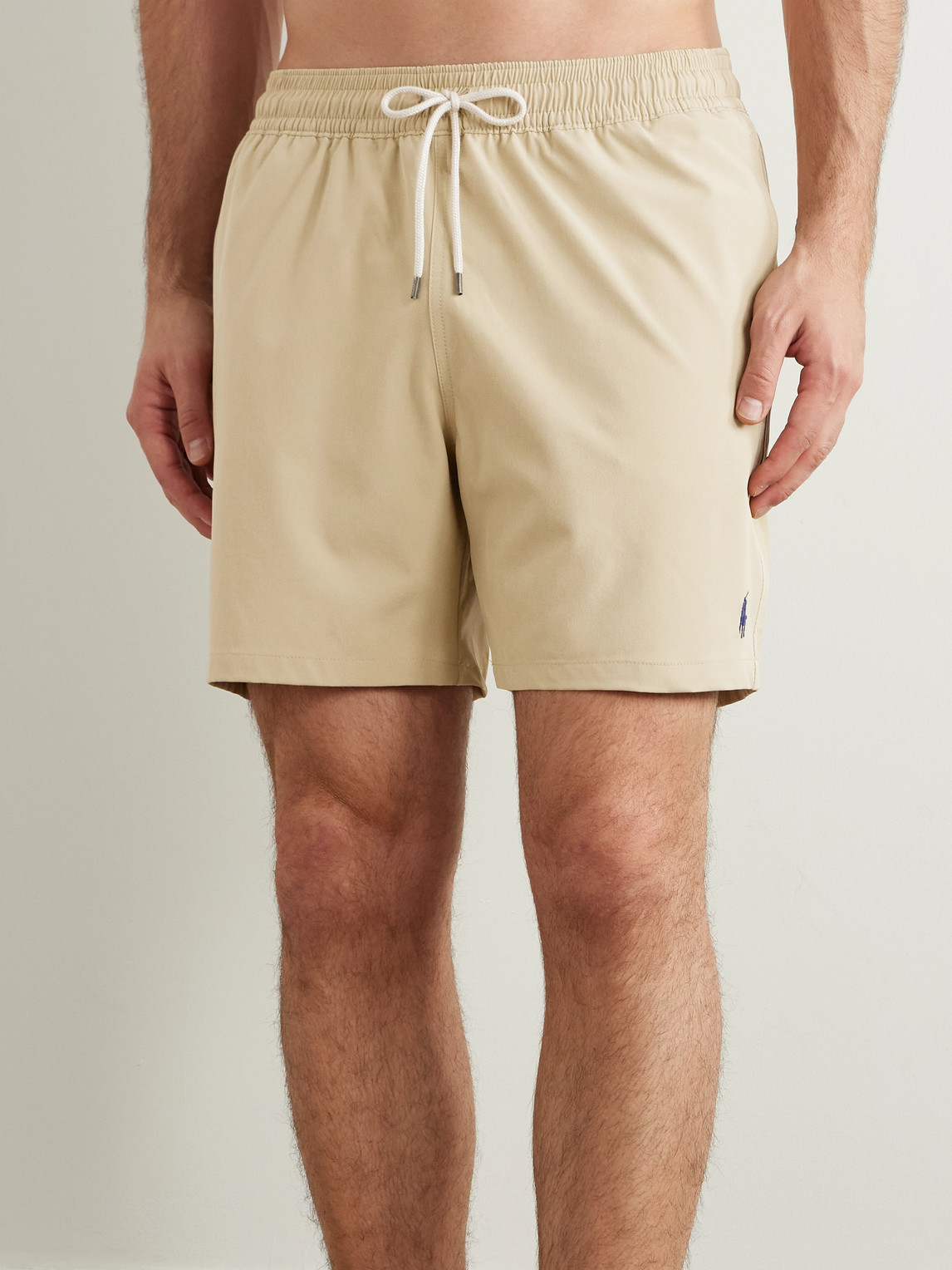 Polo Ralph Lauren Traveler Straight-leg Mid-length Swim Shorts In Neutrals