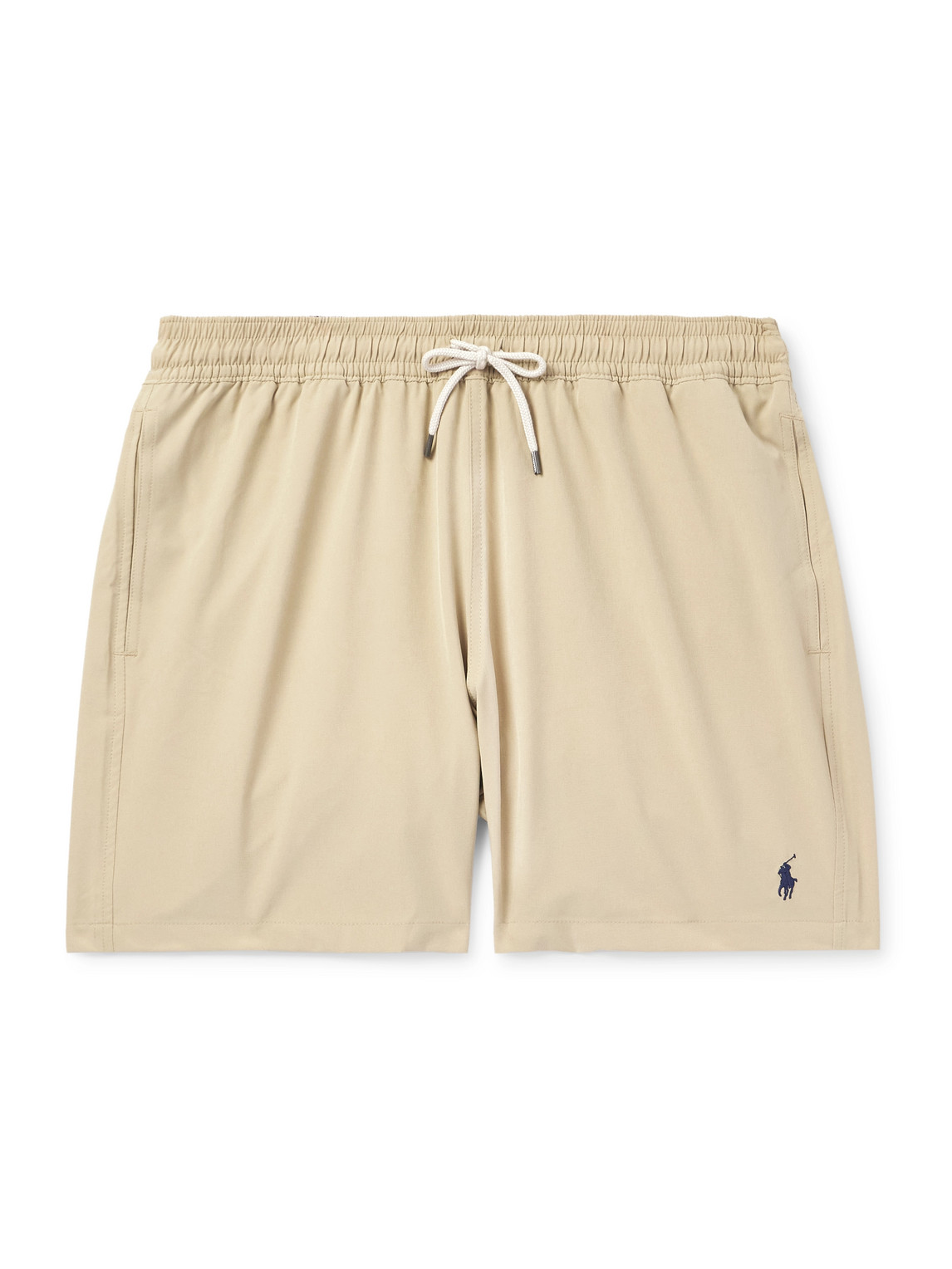 Polo Ralph Lauren Traveler Straight-leg Mid-length Swim Shorts In Neutrals