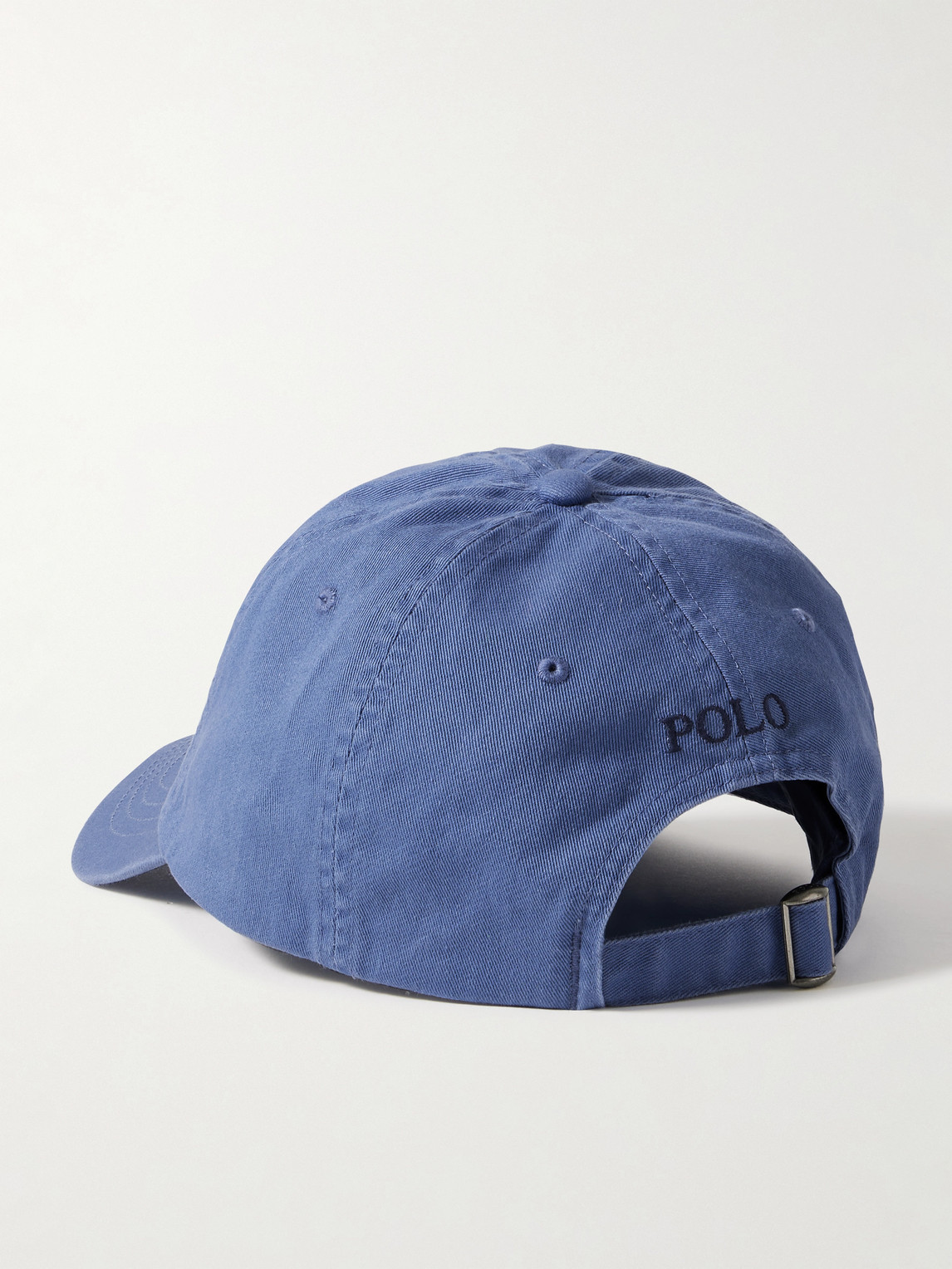 Shop Polo Ralph Lauren Logo-embroidered Cotton-twill Baseball Cap In Blue