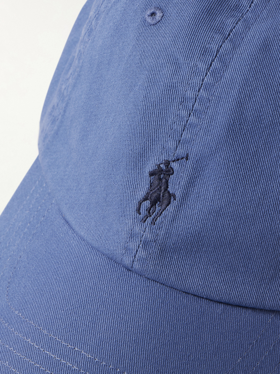 Shop Polo Ralph Lauren Logo-embroidered Cotton-twill Baseball Cap In Blue